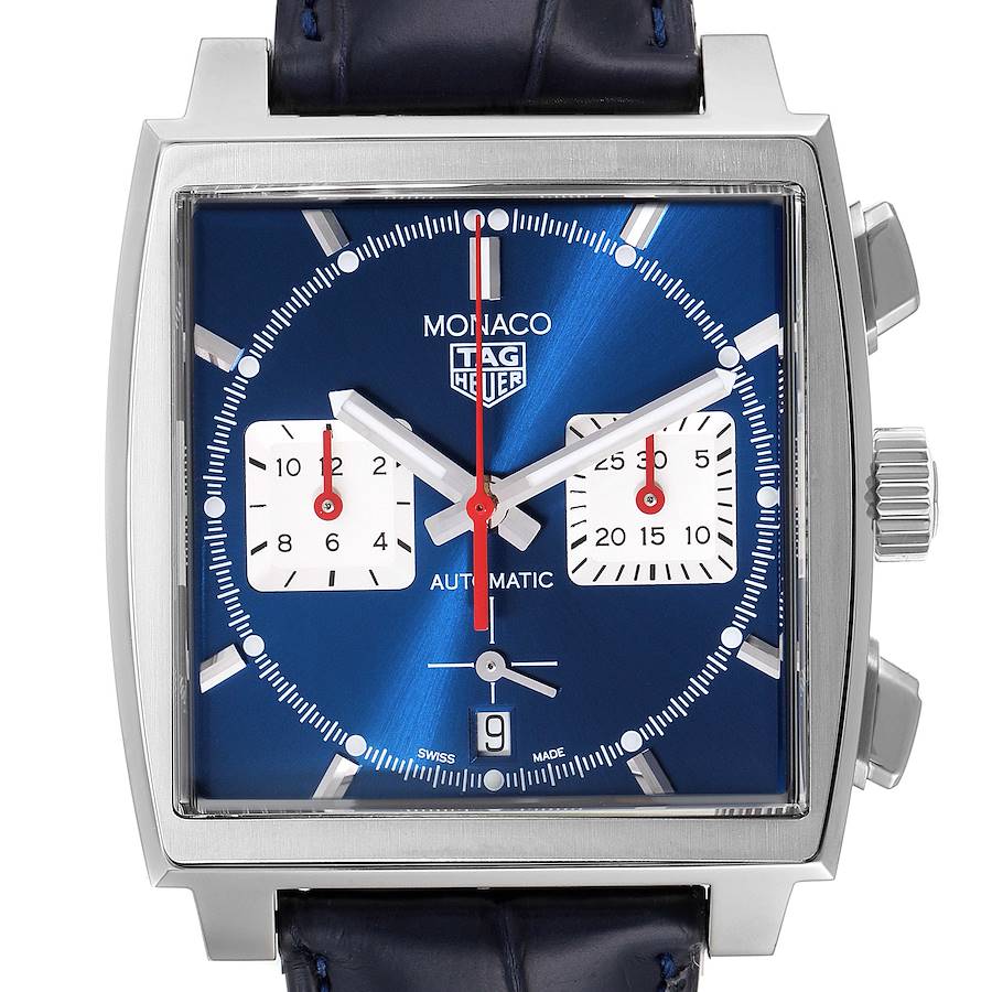 

Tag Heuer Blue Stainless Steel Monaco Calibre 02 CBL2111 Men's Wristwatch