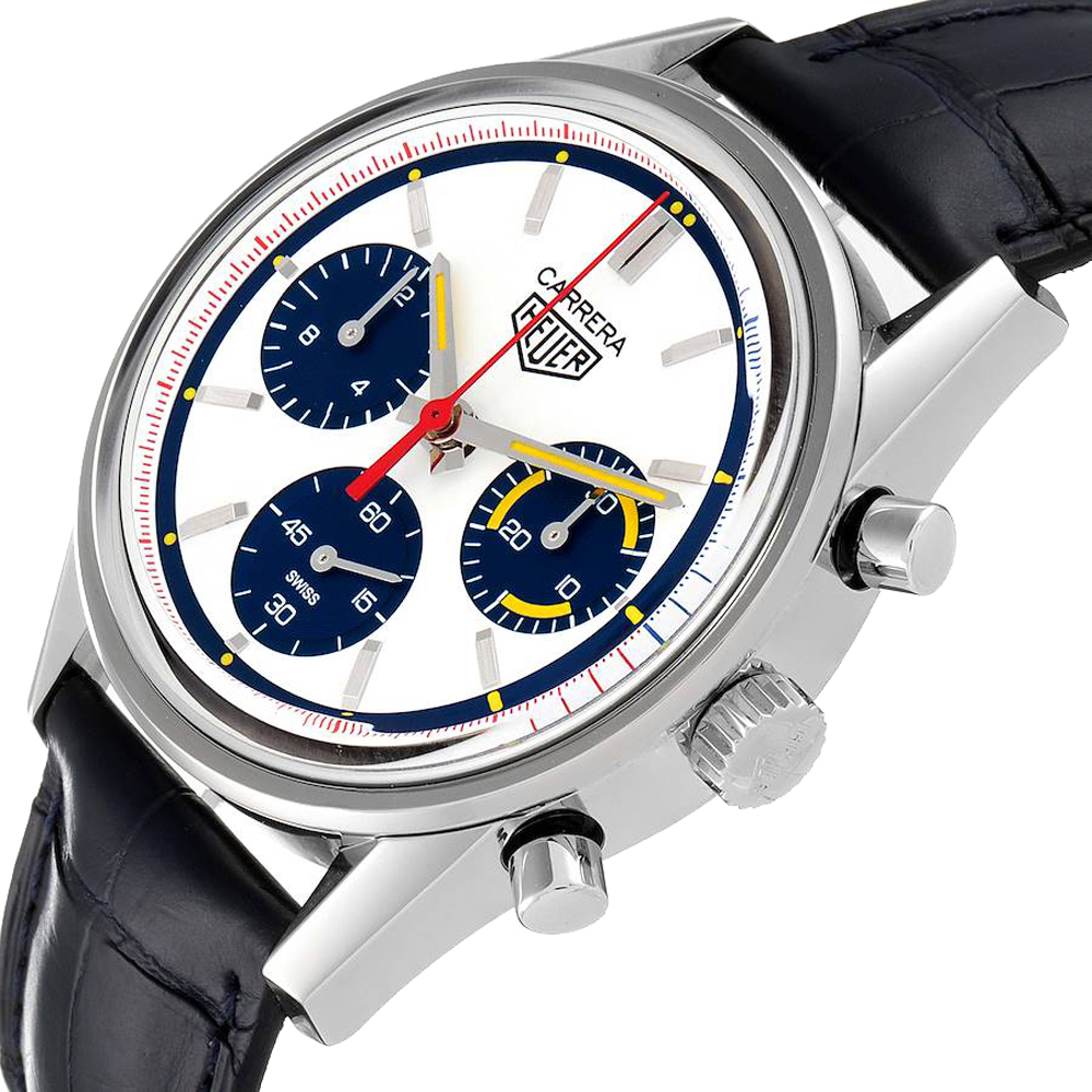 

Tag Heuer White Stainless Steel Carrera 160 Years Anniversary CBK221C Men's Wristwatch