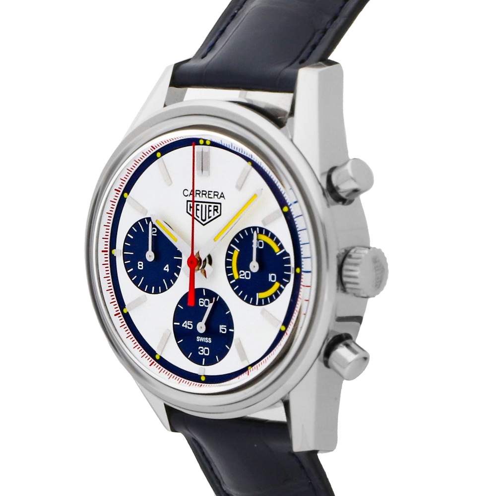 

Tag Heuer White Stainless Steel Carrera Montreal 160th Years Anniversary Limited Edition CBK221C.FC6488 Men's Wristwatch 39 MM