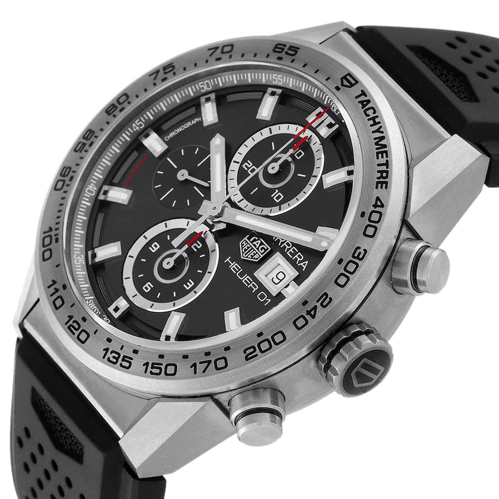 

Tag Heuer Grey Titanium Carrera CAR208Z Men's Wristwatch 43 MM