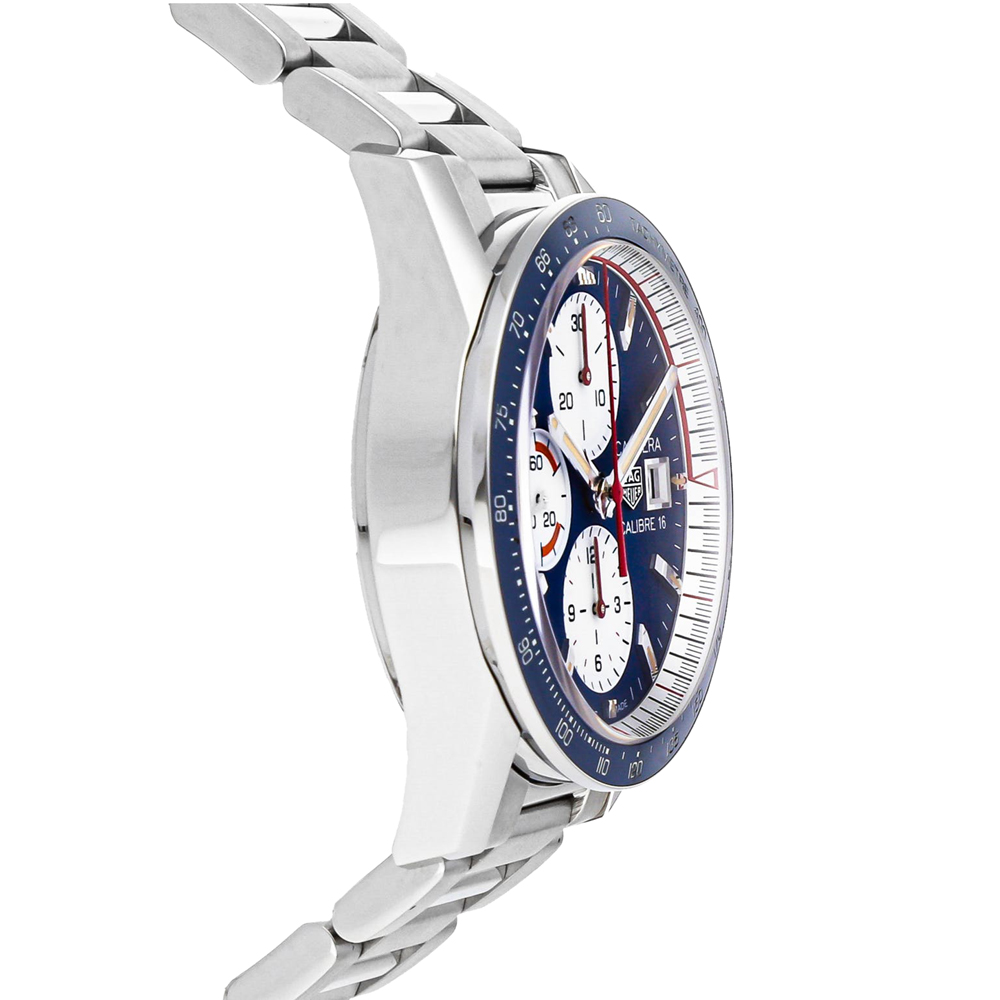 

Tag Heuer Blue Stainless Steel Carrera Chronograph CV201AR.BA0715 Men's Wristwatch 41 MM