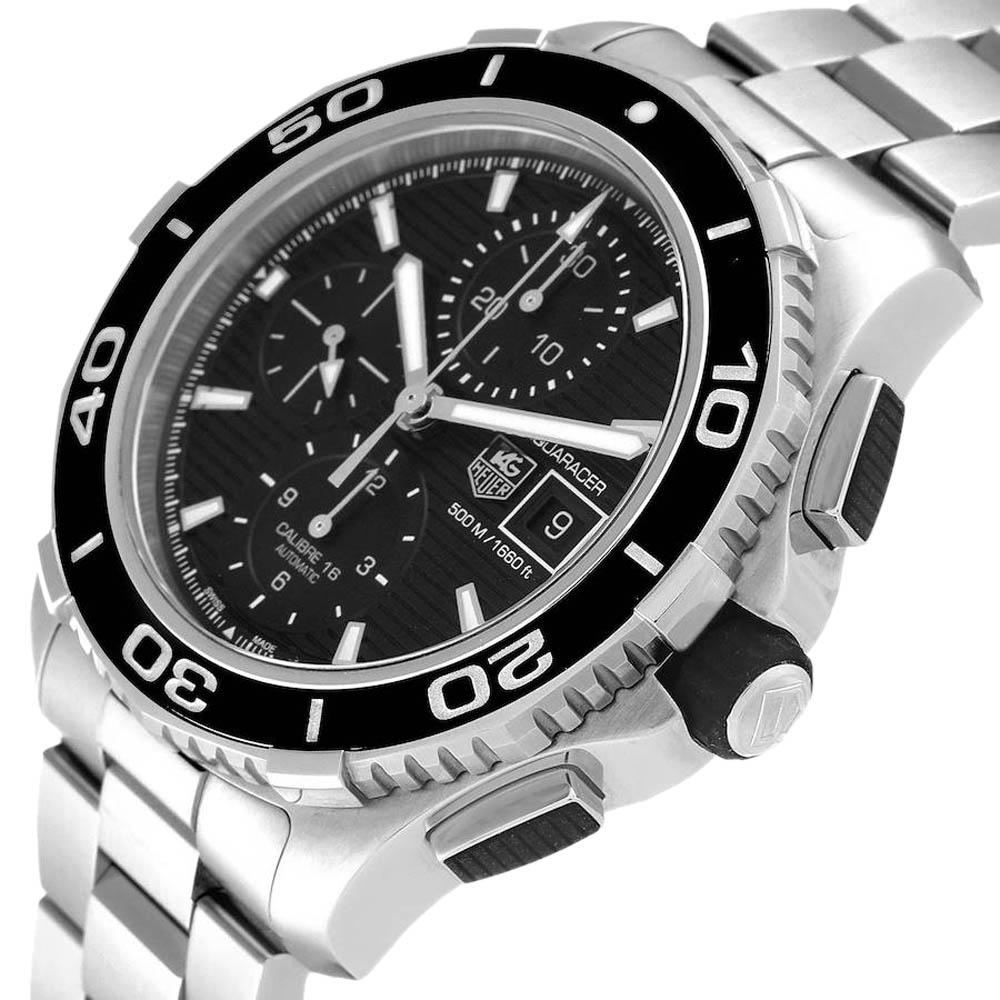 

Tag Heuer Black Stainless Steel Aquaracer CAK2110 Men's Wristwatch 43 MM