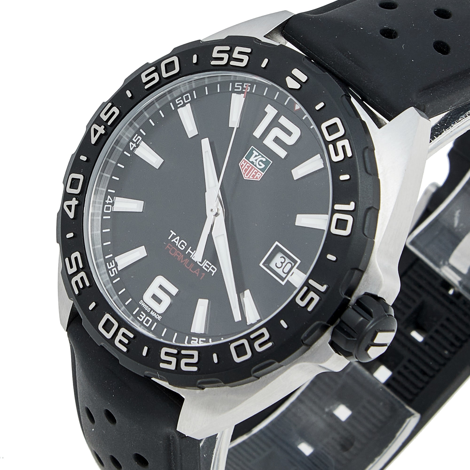 

TAG Heuer Black Stainless Steel Rubber Formula