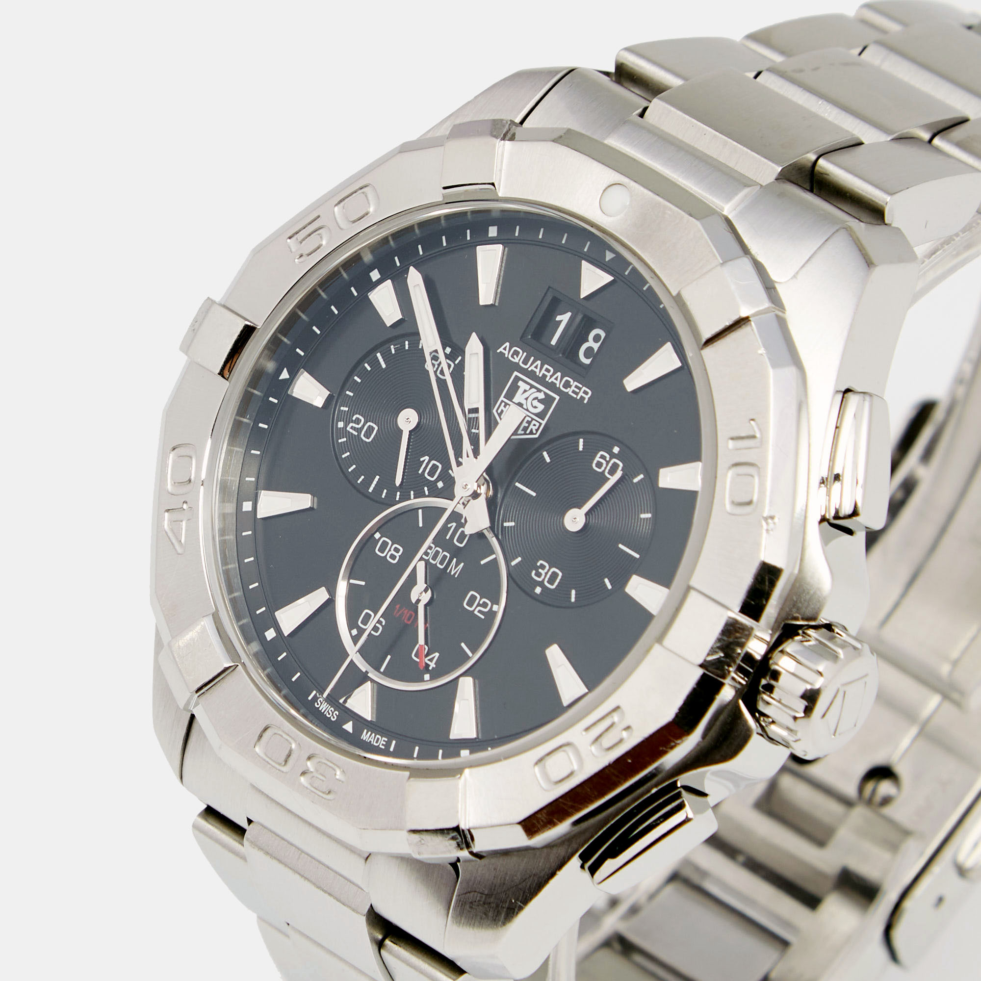

Tag Heuer Black Stainless Steel Aquaracer CAY110.0 Men's Wristwatch