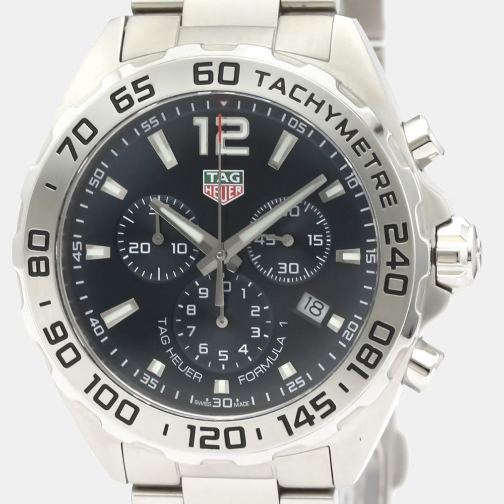 

Tag Heuer Blue Stainless Steel Formula 1 Chronograph Quartz CAZ101K Men's Wristwatch 43 MM