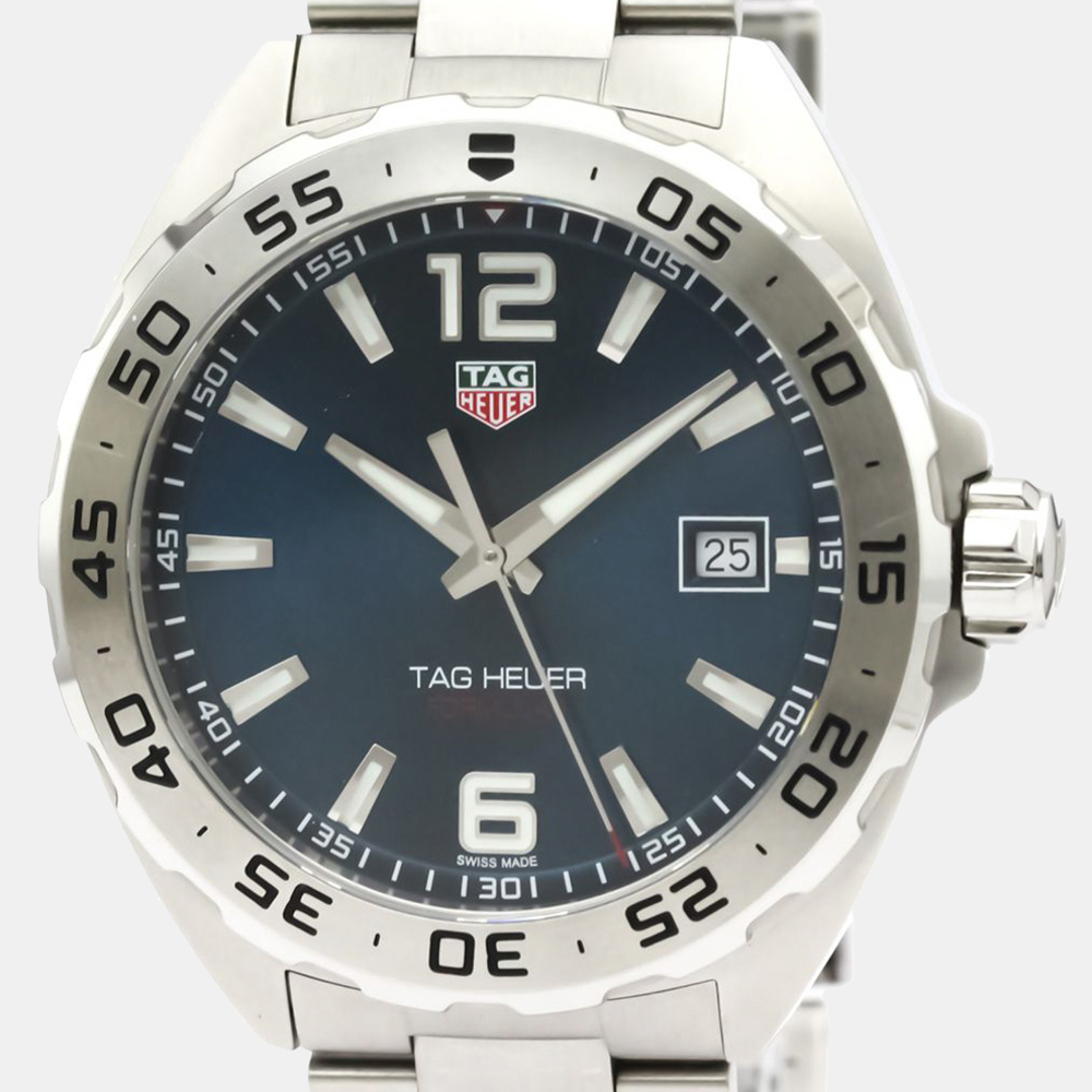 

Tag Heuer Blue Stainless Steel Formula 1 Quartz WAZ1118 Men's Wristwatch 41 MM