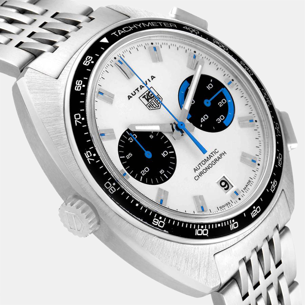 

Tag Heuer Silver Stainless Steel Autavia Automatic Chronograph CY2110 Men's Wristwatch 43 MM