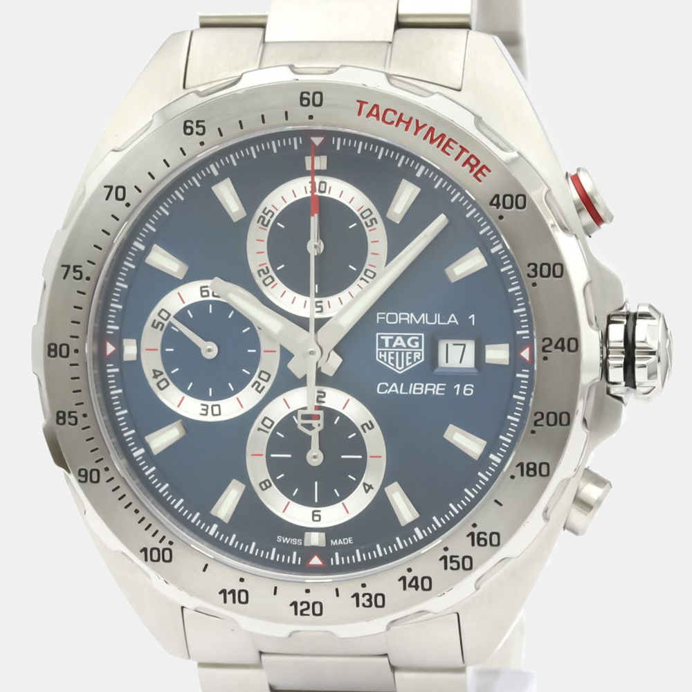 

Tag Heuer Blue Stainless Steel Fomula 1 Calibre 16 Chronograph CAZ2015 Men's Wristwatch 43 MM