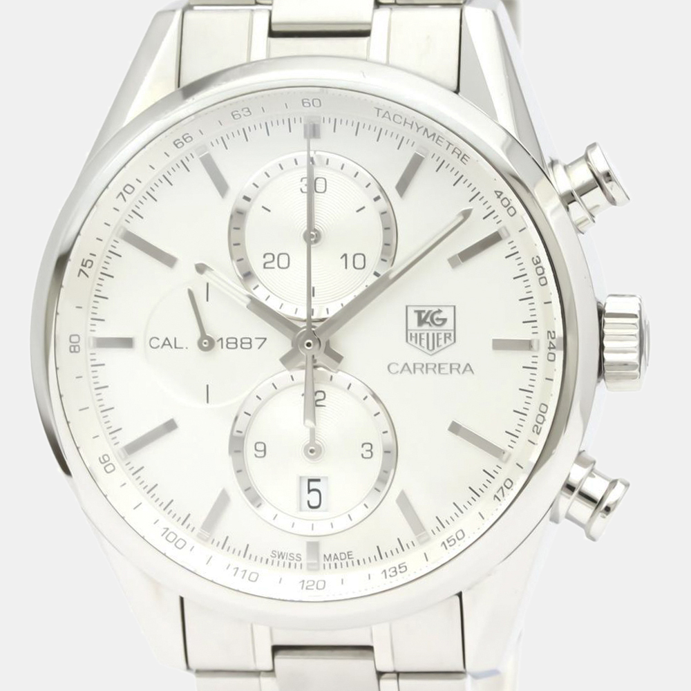 

Tag Heuer Silver Stainless Steel Carerra Calibre 1887 CAR2111 Automatic Men's Wristwatch 41 MM