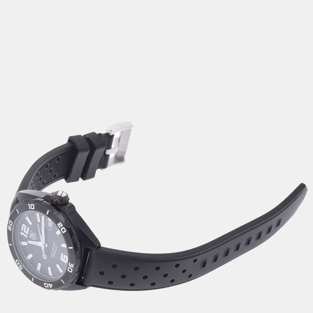 

Tag Heuer Black Stainless Steel Formula 1 WAZ2115 Men's Wristwatch 39 mm