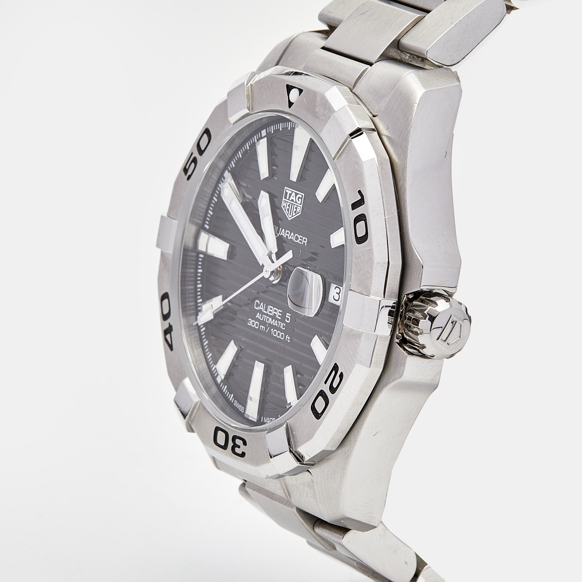

Tag Heuer Brown Stainless Steel Aquaracer Calibre, Silver