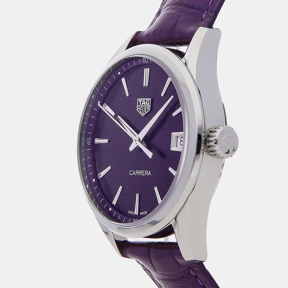 

Tag Heuer Purple Stainless Steel Carrera WBK1314.FC8261 Men's Wristwatch 36 mm