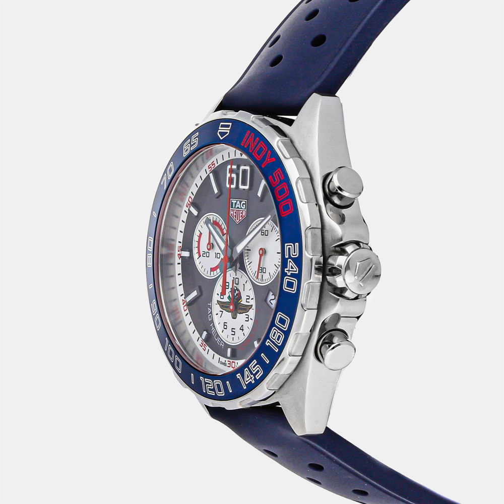 

Tag Heuer Grey Stainless Steel Formula 1 Chronograph Indy Limited Edition CAZ101L Men's Wristwatch Men's Wristwatch 43 mm