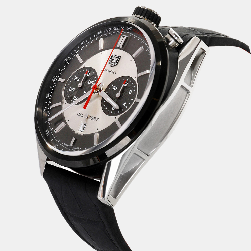 

Tag Heuer Black Stainless Steel Carrera CAR2C11.FC6327 Automatic Men's Wristwatch 45 mm