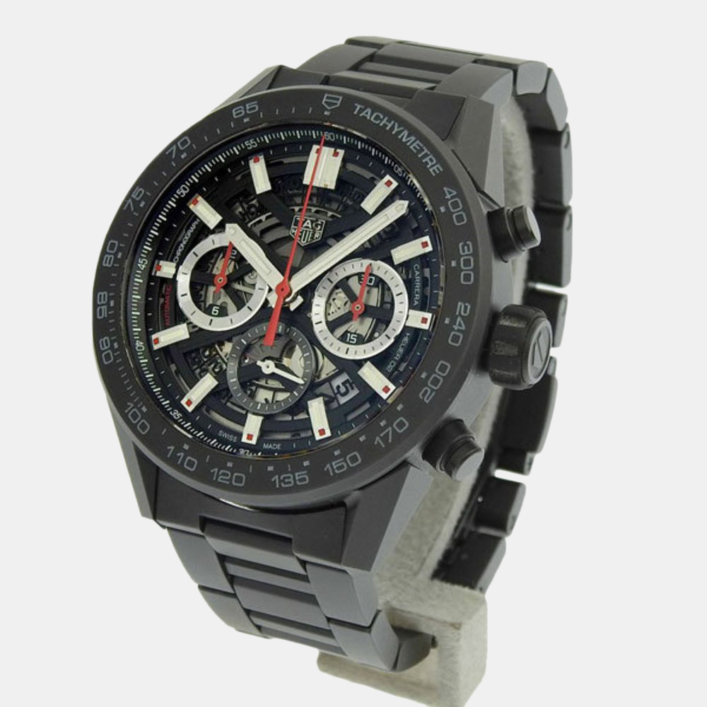 

Tag Heuer Black Ceramic Carrera CBG2A90 Automatic Men's Wristwatch 45 mm