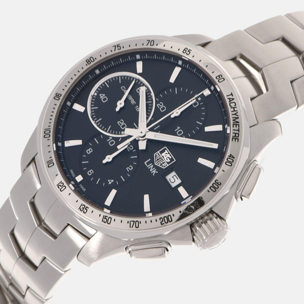 

Tag Heuer Black Stainless Steel Link CAT2010 Automatic Men's Wristwatch 43 mm