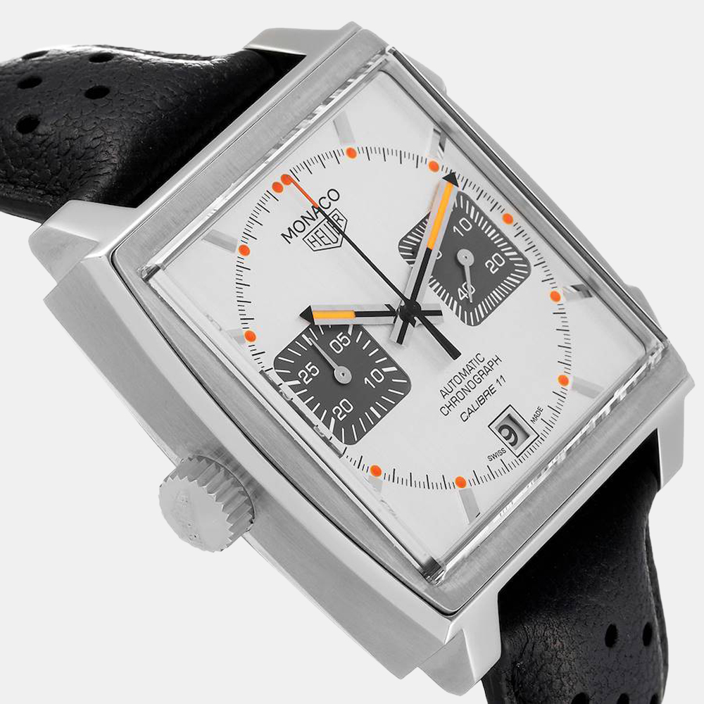 

Tag Heuer Grey Stainless Steel Monaco CAW211C Automatic Men's Wristwatch 39 mm