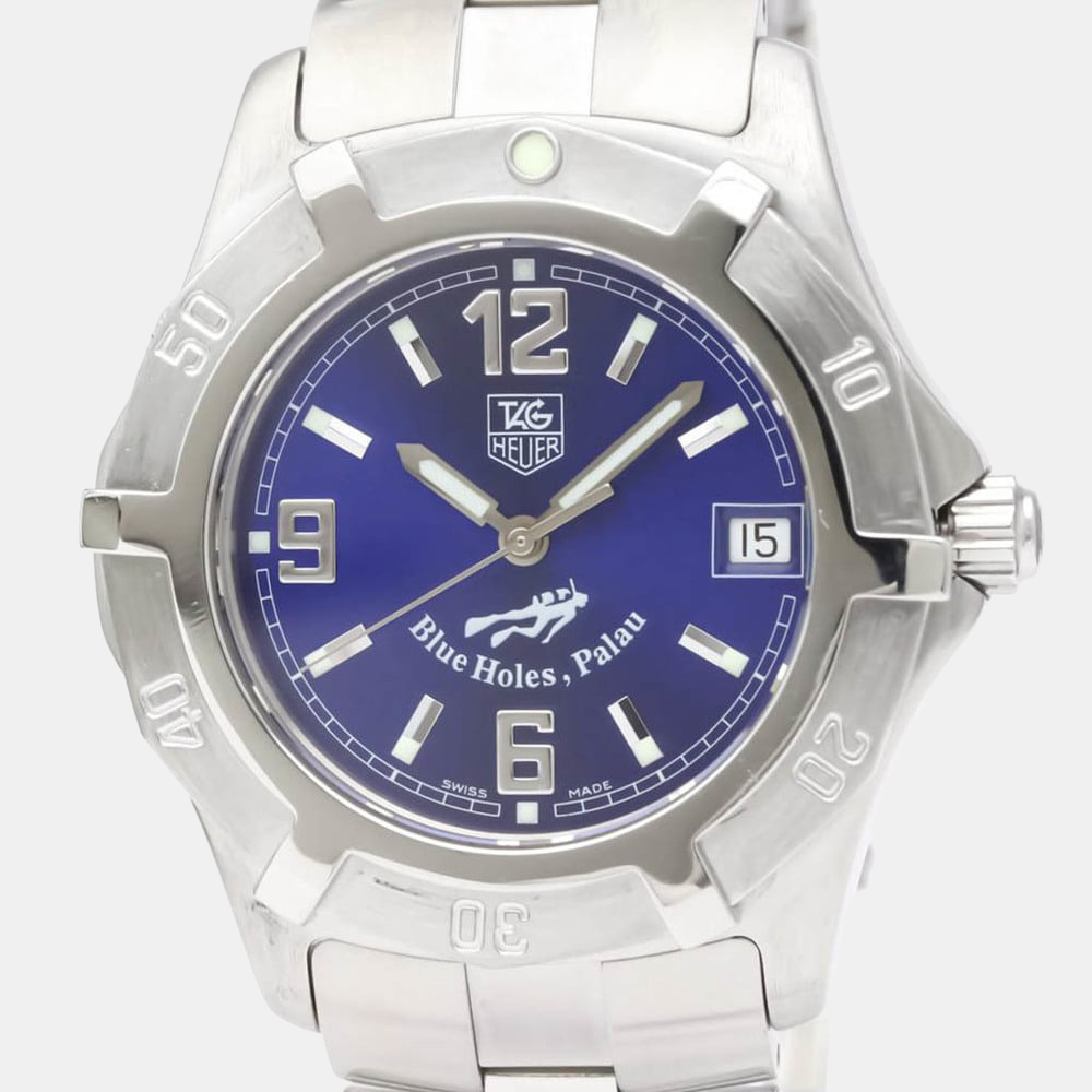 

Tag Heuer Blue Stainless Steel 2000 Series WN1116 Quartz Men's Wristwatch 37 mm