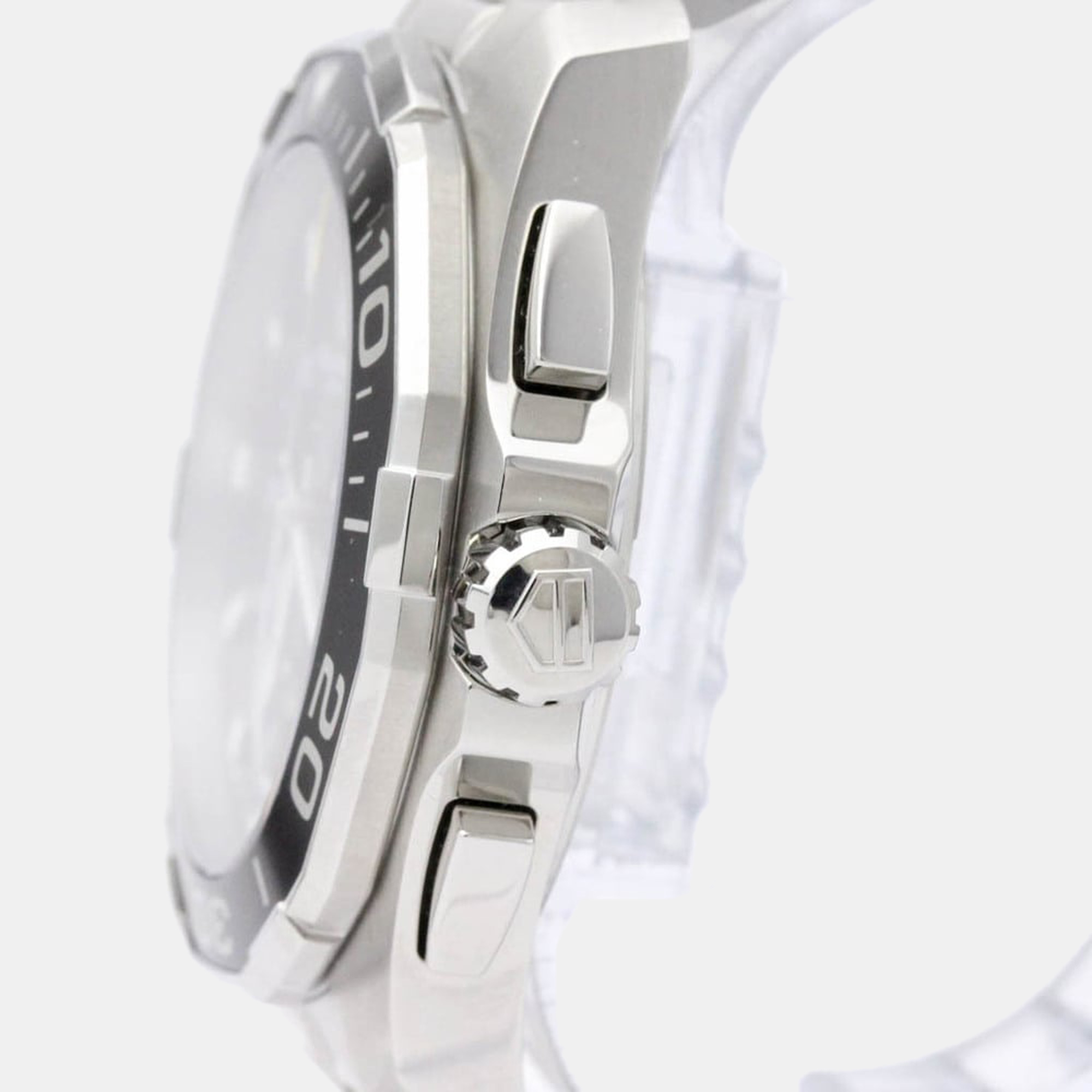 

Tag Heuer Black Stainless Steel Aquaracer CAY111A Quartz Men's Wristwatch 43 mm