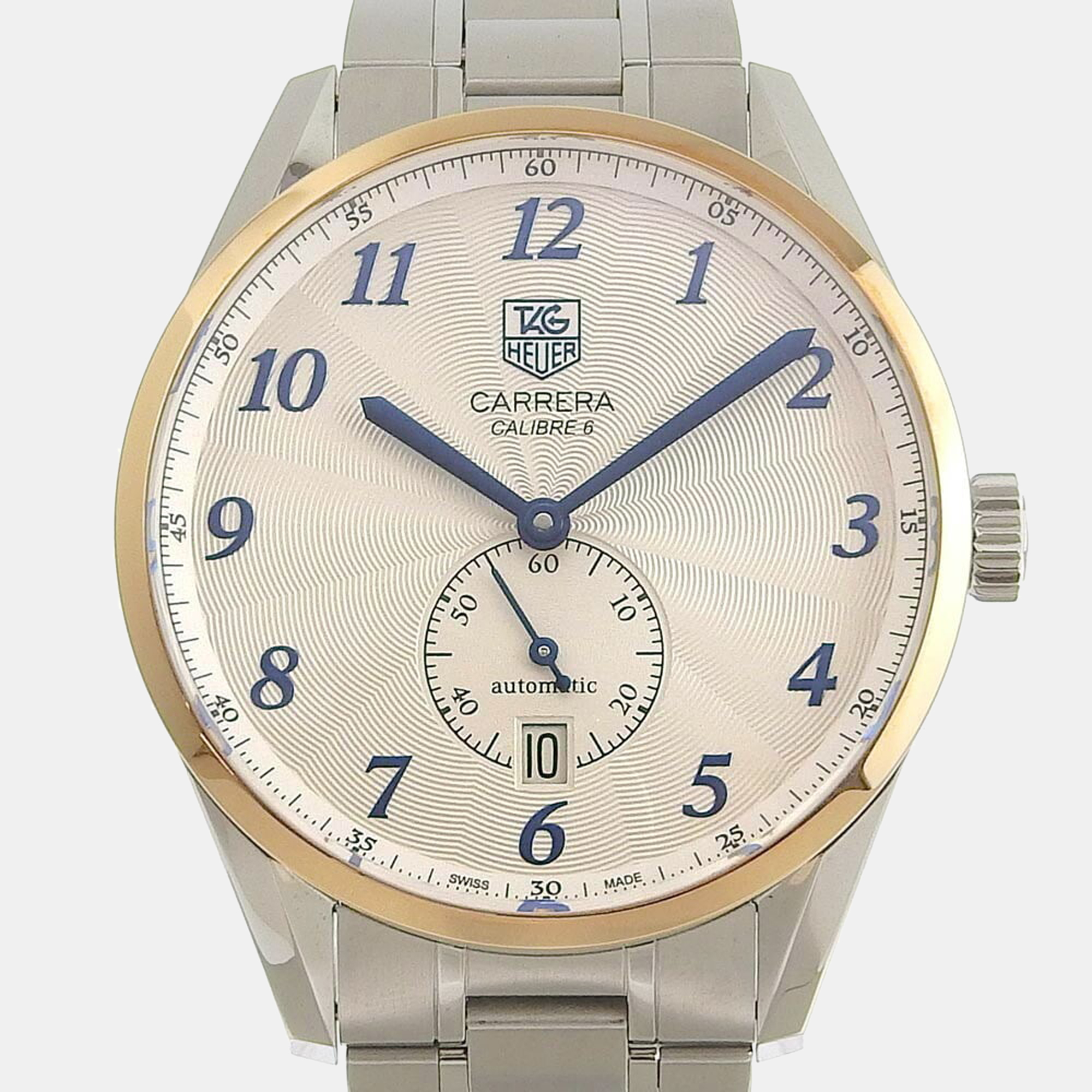 

Tag Heuer White Rose Gold Plated And Stainless Steel Carrera WAS2153 Automatic Men's Wristwatch 39 mm