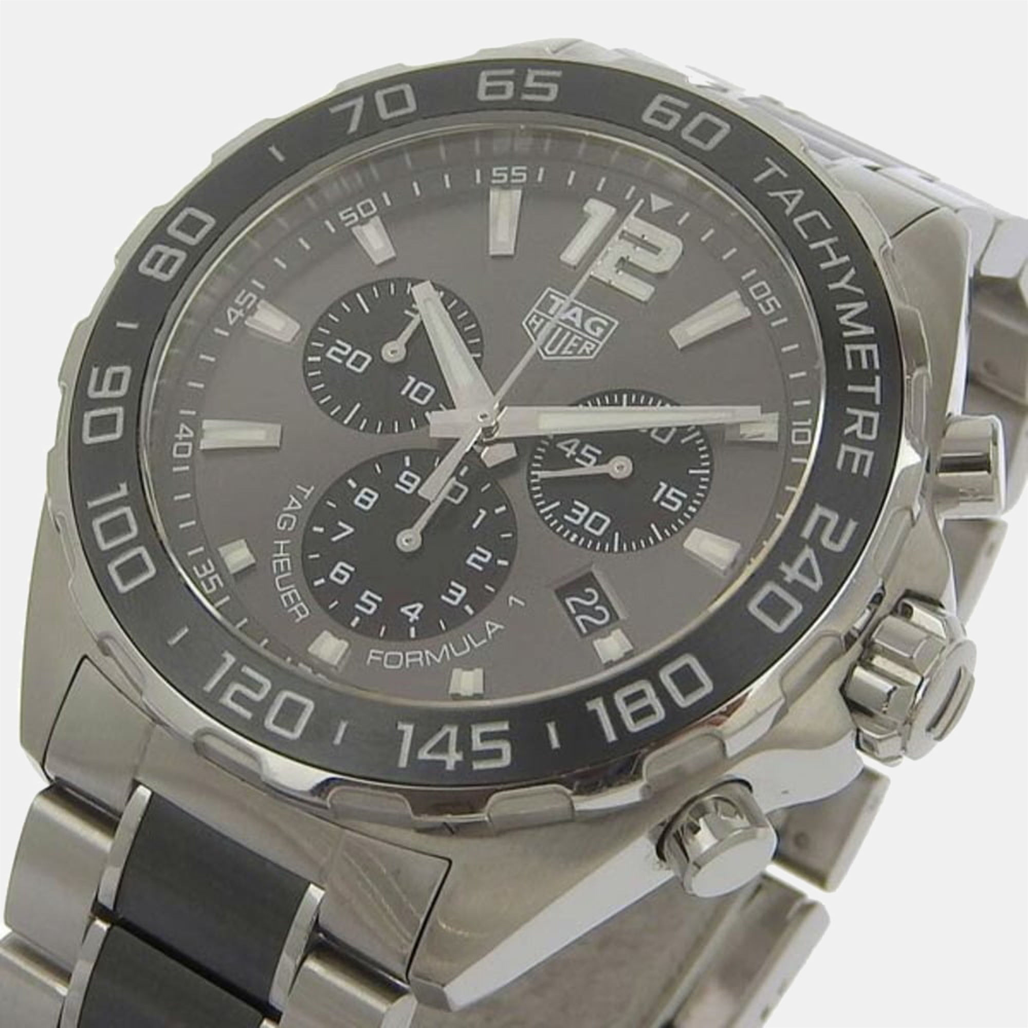 

Tag Heuer Grey Stainless Steel Formula 1 CAZ1011 Quartz Men's Wristwatch 44 mm