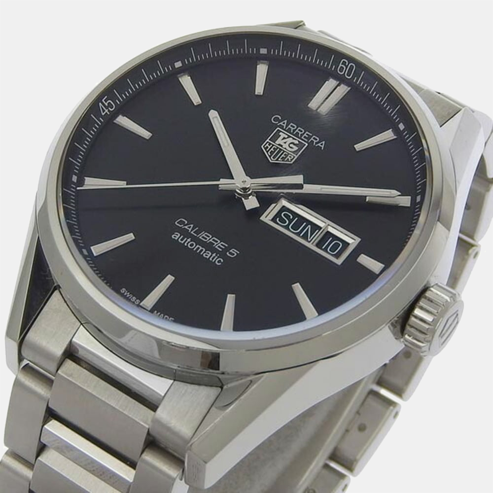 

Tag Heuer Black Stainless Steel Carrera WAR201A Automatic Men's Wristwatch 40 mm