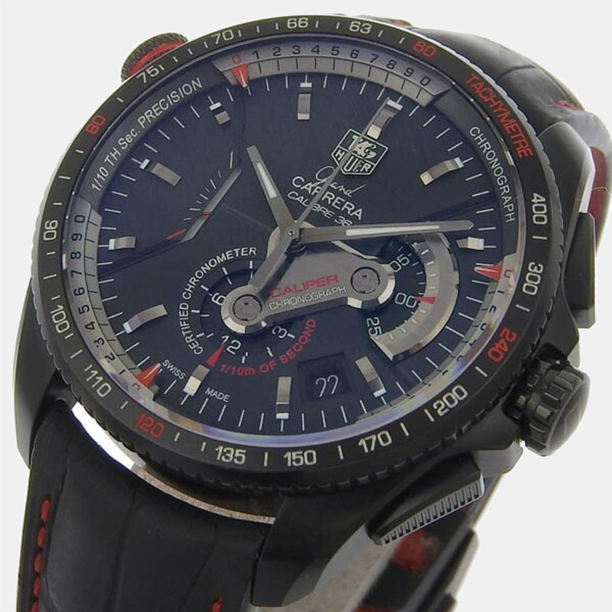 

Tag Heuer Black PVD Coated Stainless Steel Grand Carrera CAV5117 Automatic Men's Wristwatch 45 mm