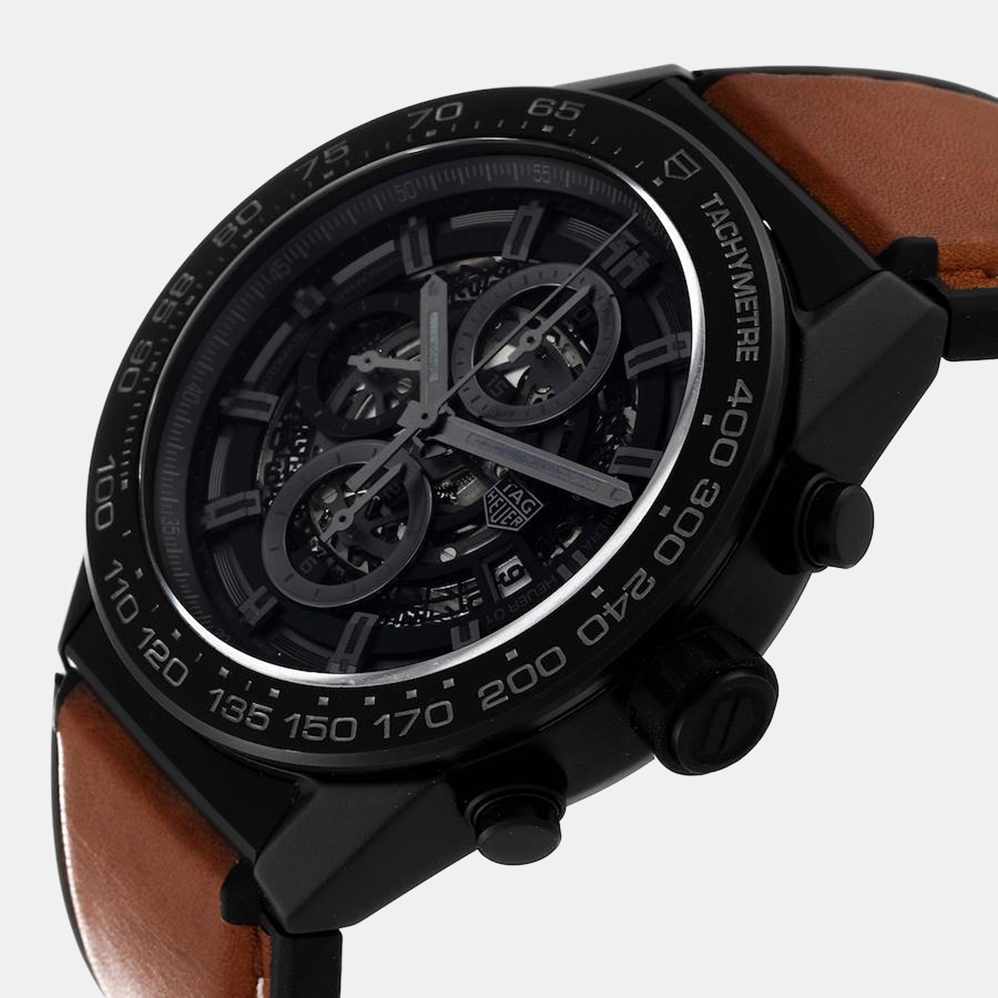 

Tag Heuer Black Ceramic Carrera Calibre 01 CAR2A91 Men's Wristwatch 45 mm