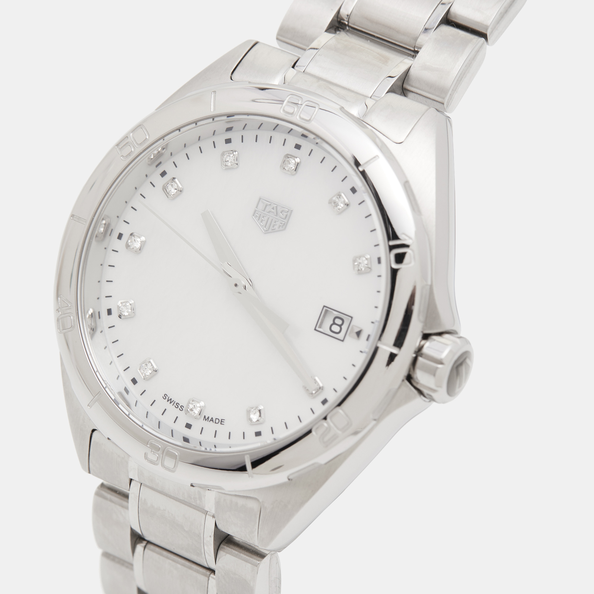 

Tag Heuer Mother Of Pearl Diamond Stainless Steel Formula, Silver