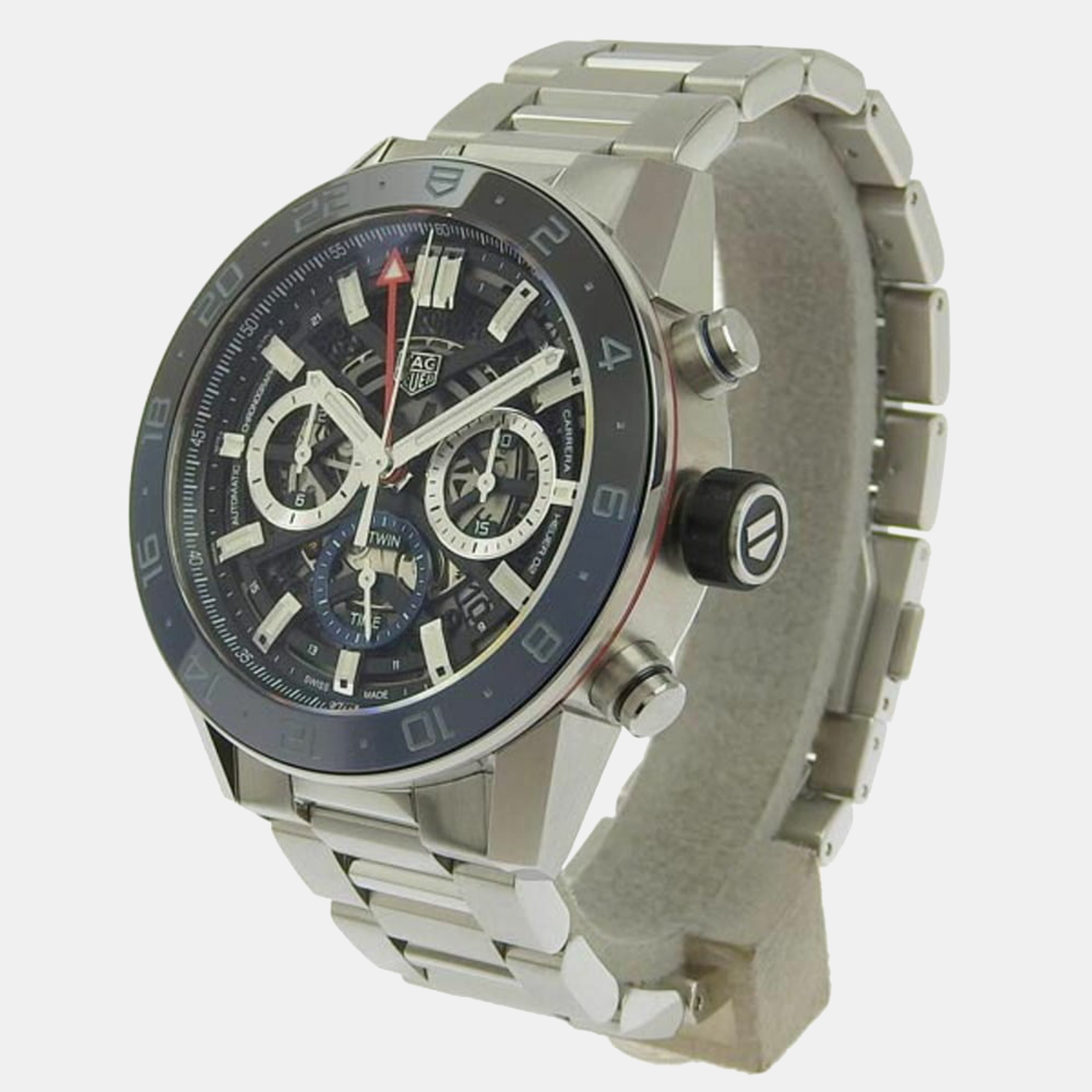 

Tag Heuer Black Stainless Steel Carrera CBG2A1Z Automatic Men's Wristwatch 45 mm