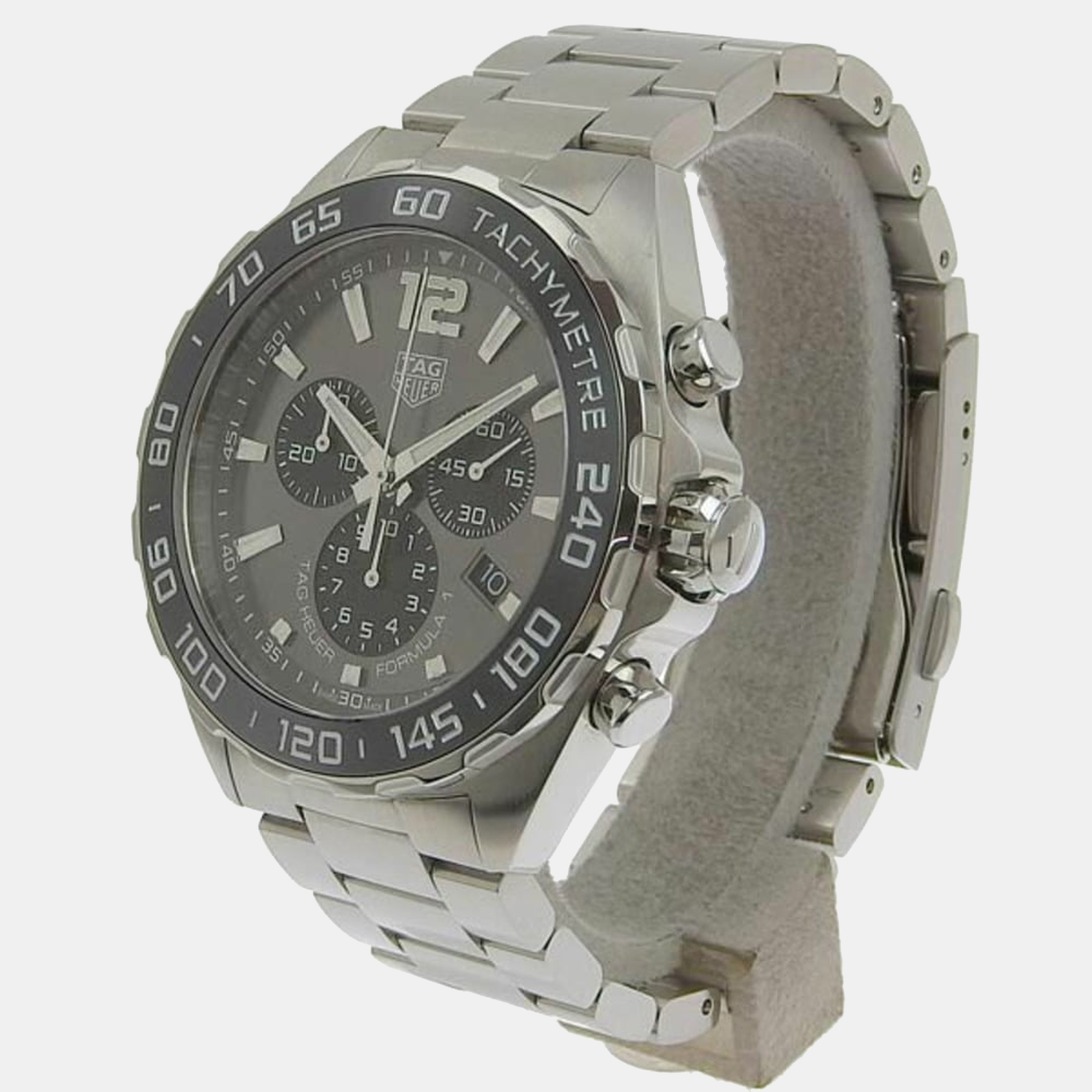 

Tag Heuer Grey Stainless Steel Formula 1 CAZ1011 Quartz Men's Wristwatch 44 mm