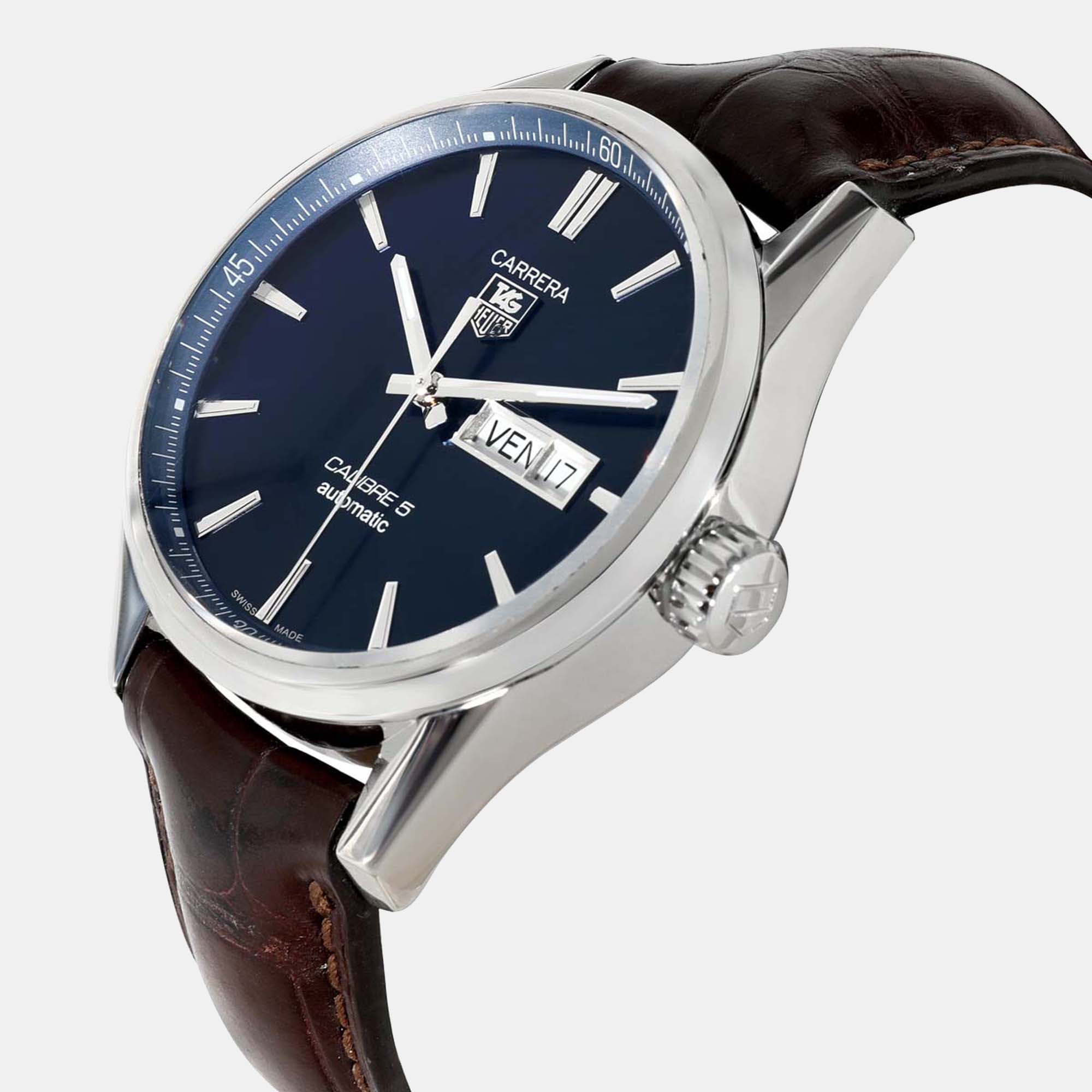 

Tag Heuer Blue Stainless Steel Carrera WAR201E.FC6292 Men's Wristwatch 41 mm