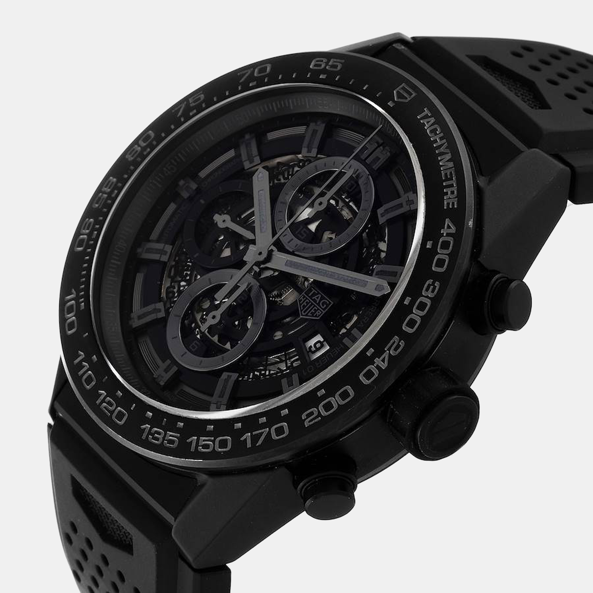 

Tag Heuer Black Ceramic Carrera Calibre 01 CAR2A91 Automatic Men's Wristwatch 45 mm