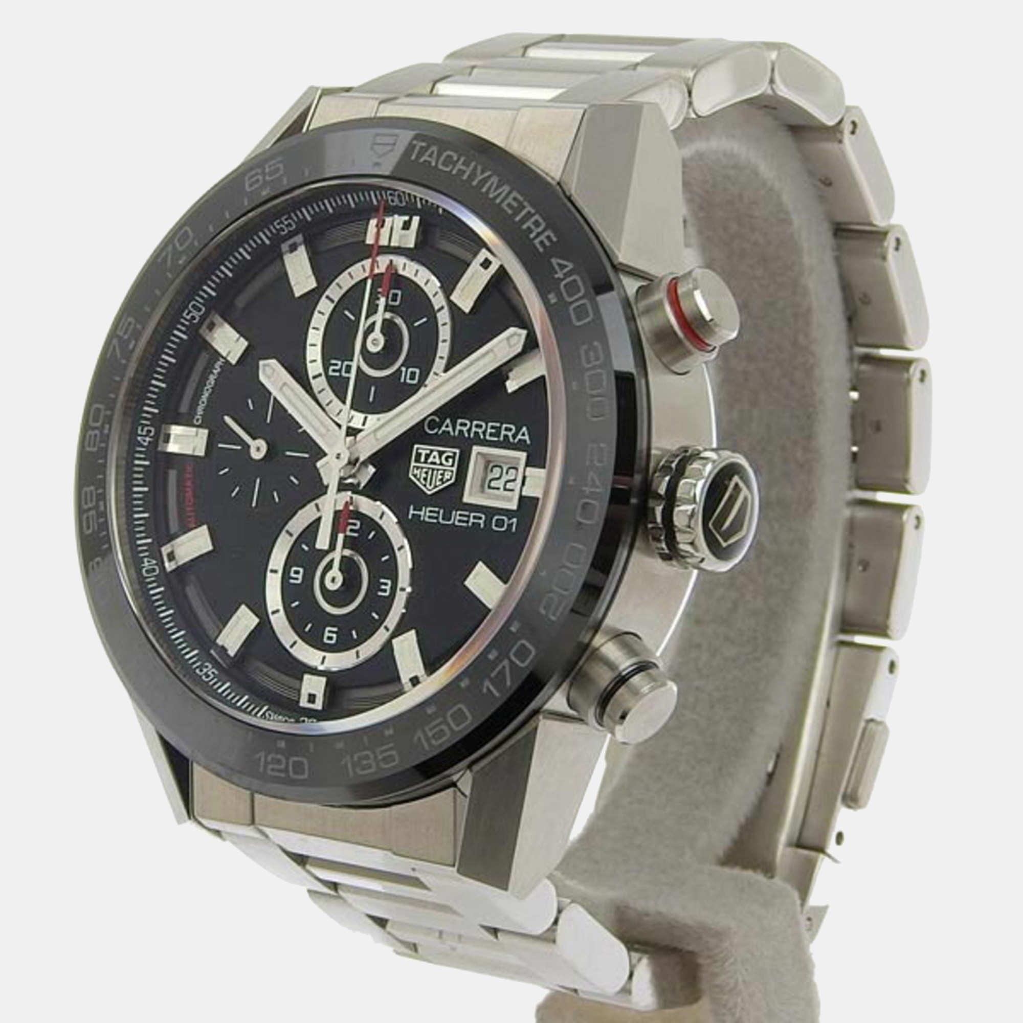

Tag Heuer Black Stainless Steel Carrera 01 CAR201Z Automatic Men's Wristwatch 43 mm