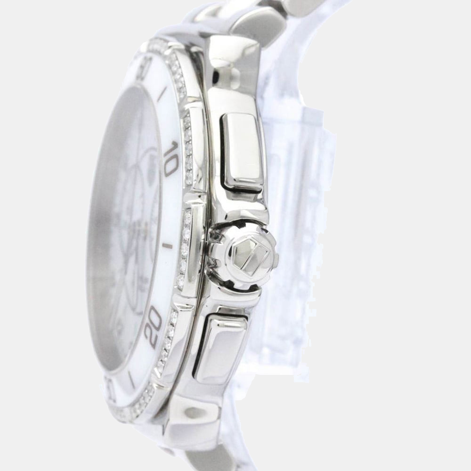 

Tag Heuer MOP Diamonds Stainless Steel Formula 1 CAH1213 Men's Wristwatch 41 mm, White
