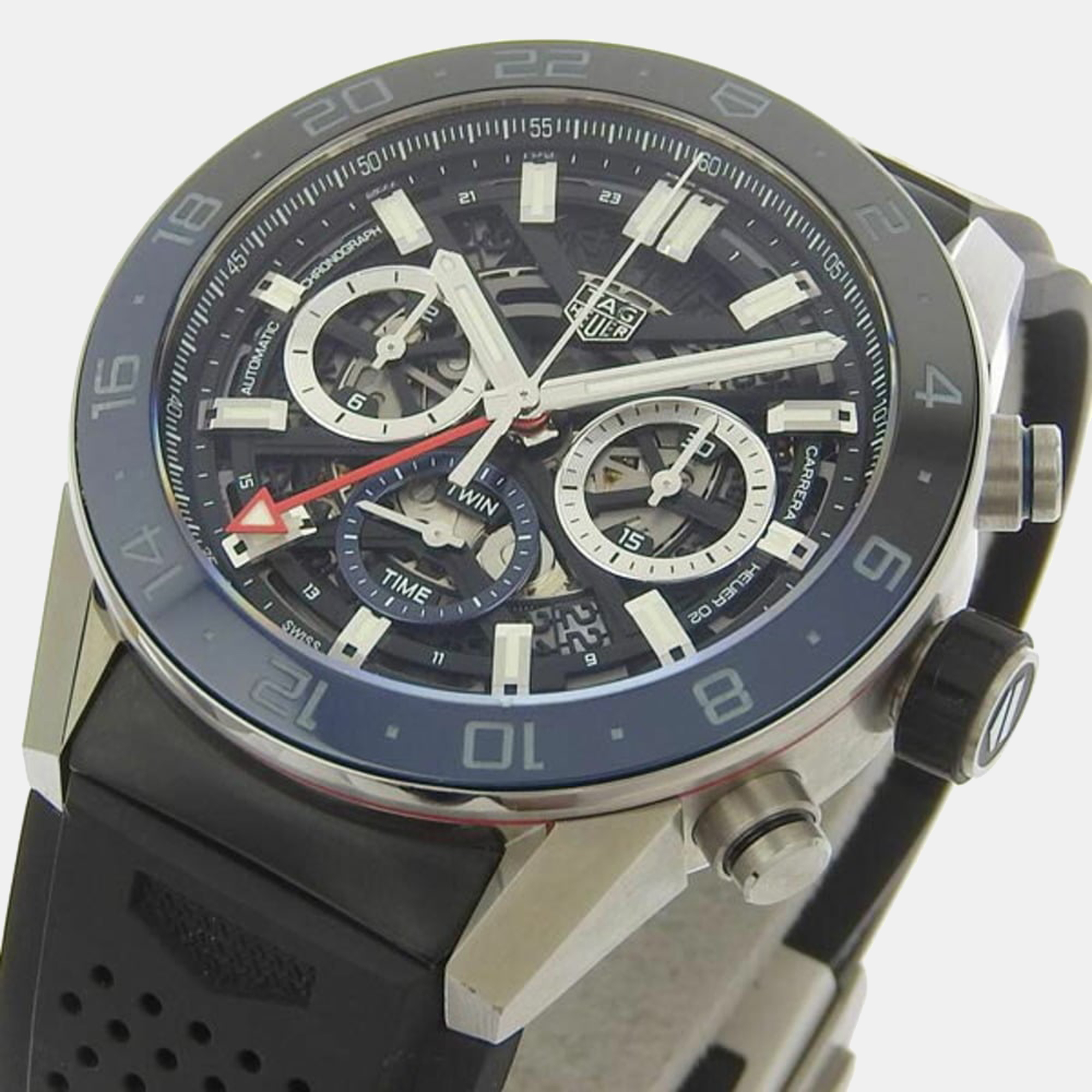 

Tag Heuer Black Stainless Steel Carrera CBG2A1Z Men's Wristwatch 46 mm