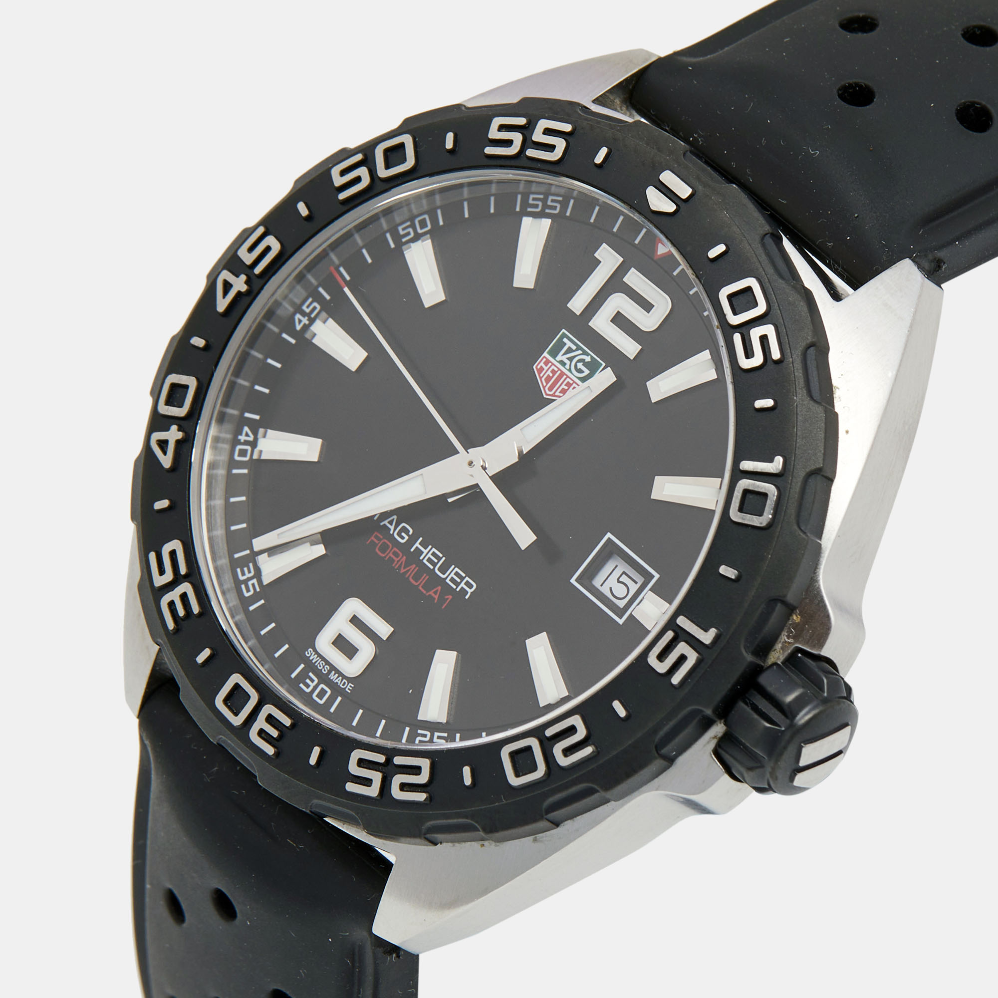 

Tag Heuer Black Stainless Steel Rubber Formula