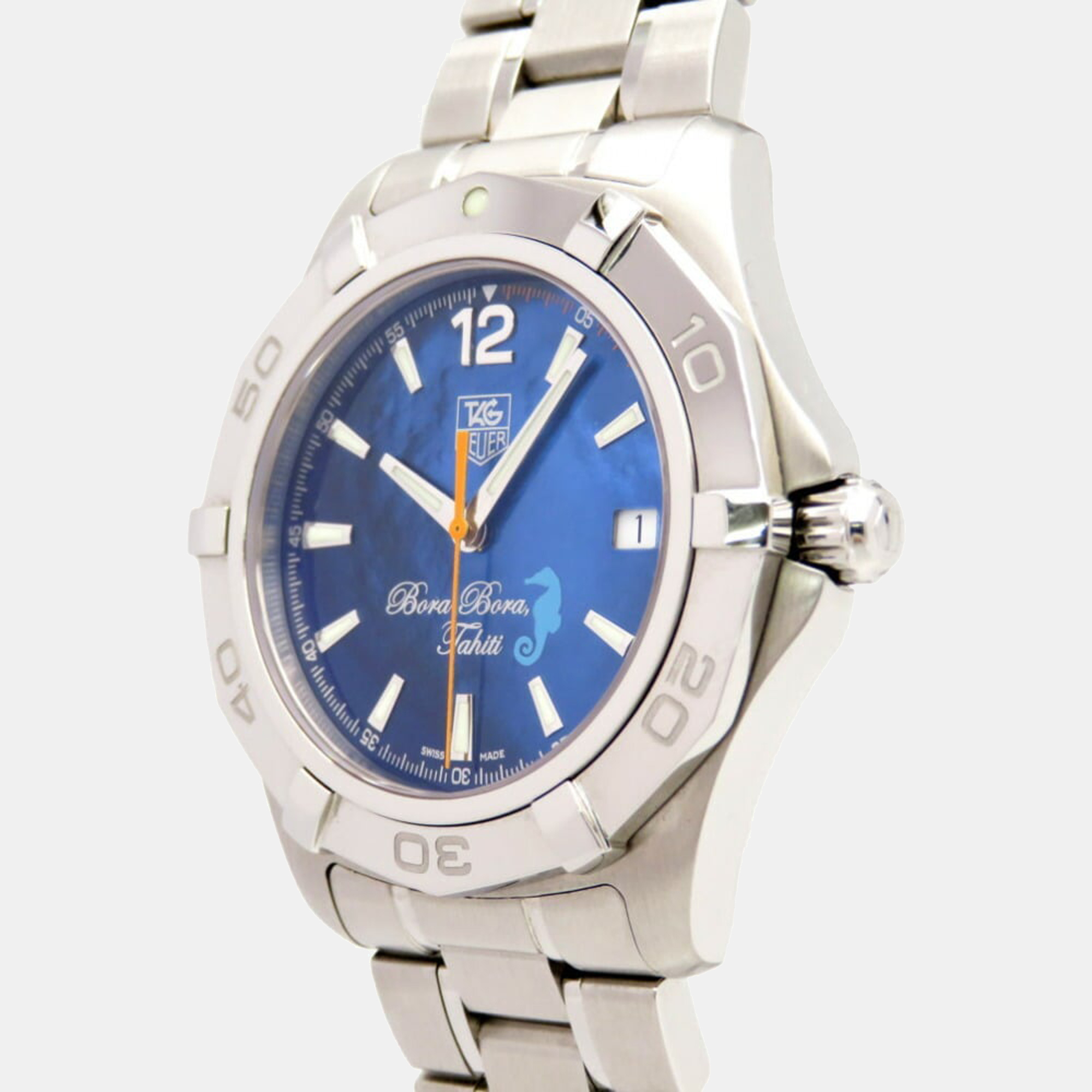 

Tag Heuer Blue Stainless Steel Aquaracer 900 WAF211N.BA0806 Men's Wristwatch 40 mm