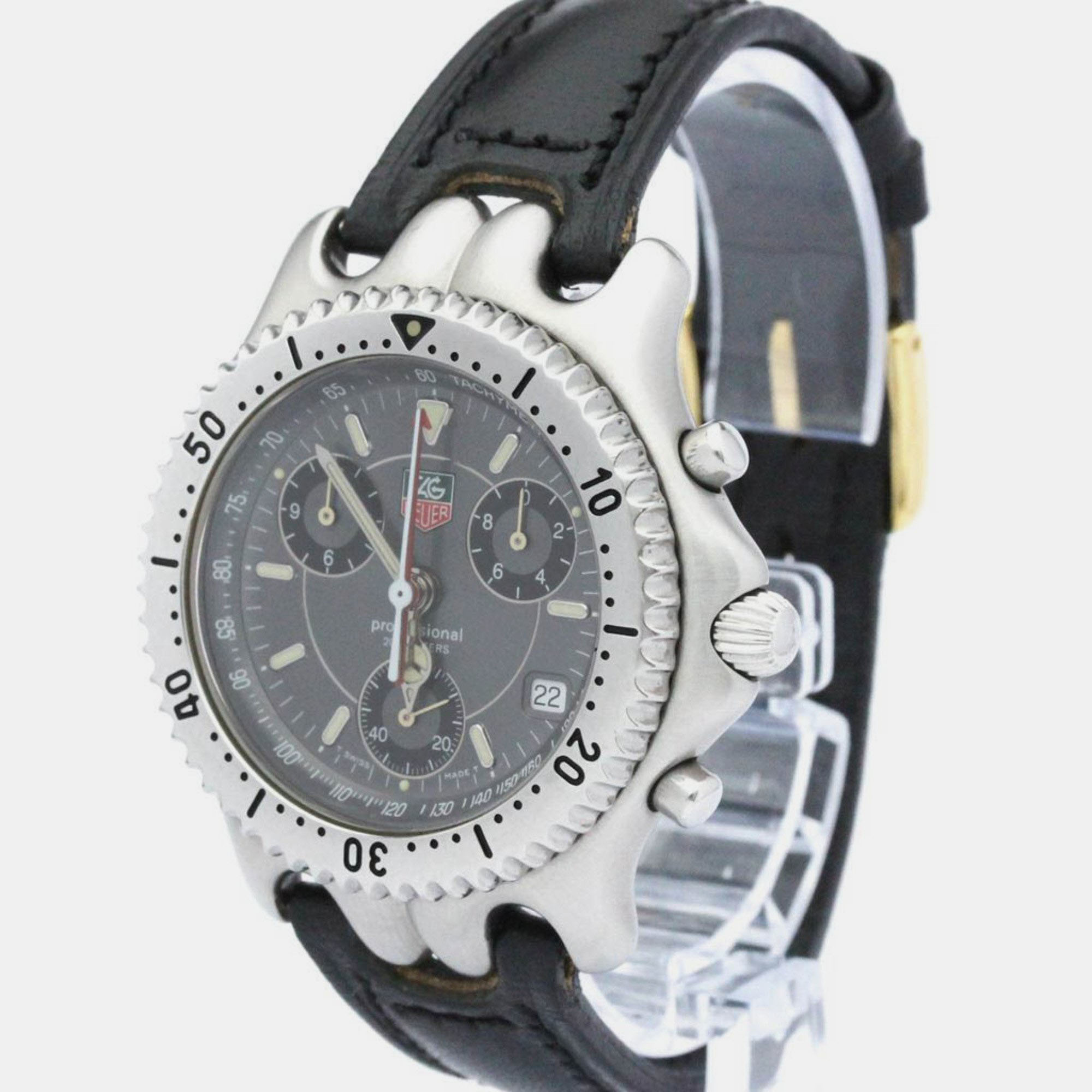 

Tag Heuer Grey Stainless Steel Sel CG1115 Quartz Men's Wristwatch 38 mm