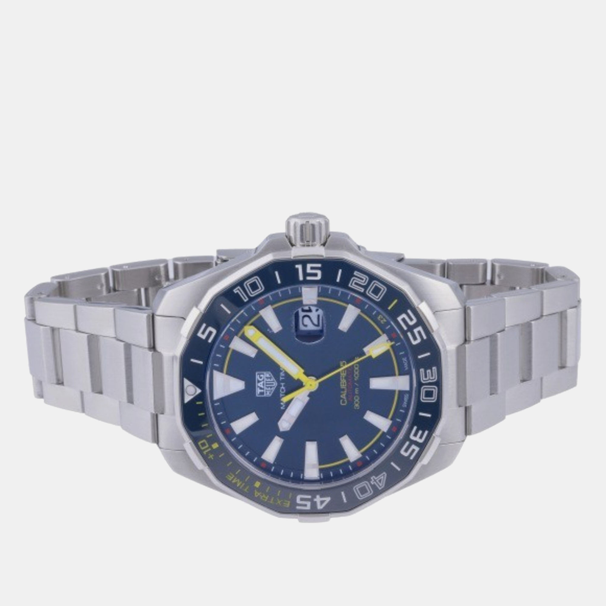 

TAG Heuer Blue Stainless Steel Aquaracer Match Timer WAY201H.BA0927 Automatic Men's Wristwatch 43 mm