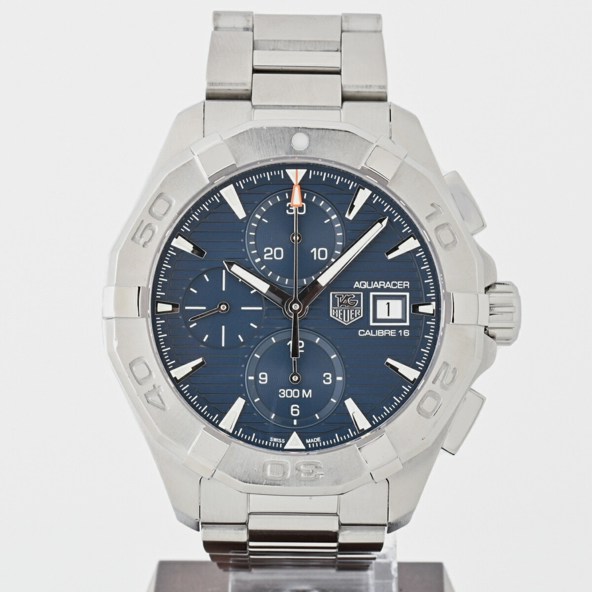 

Tag Heuer Blue Stainless Steel Aquaracer CAY2112.BA0927 Automatic Men's Wristwatch 43 mm