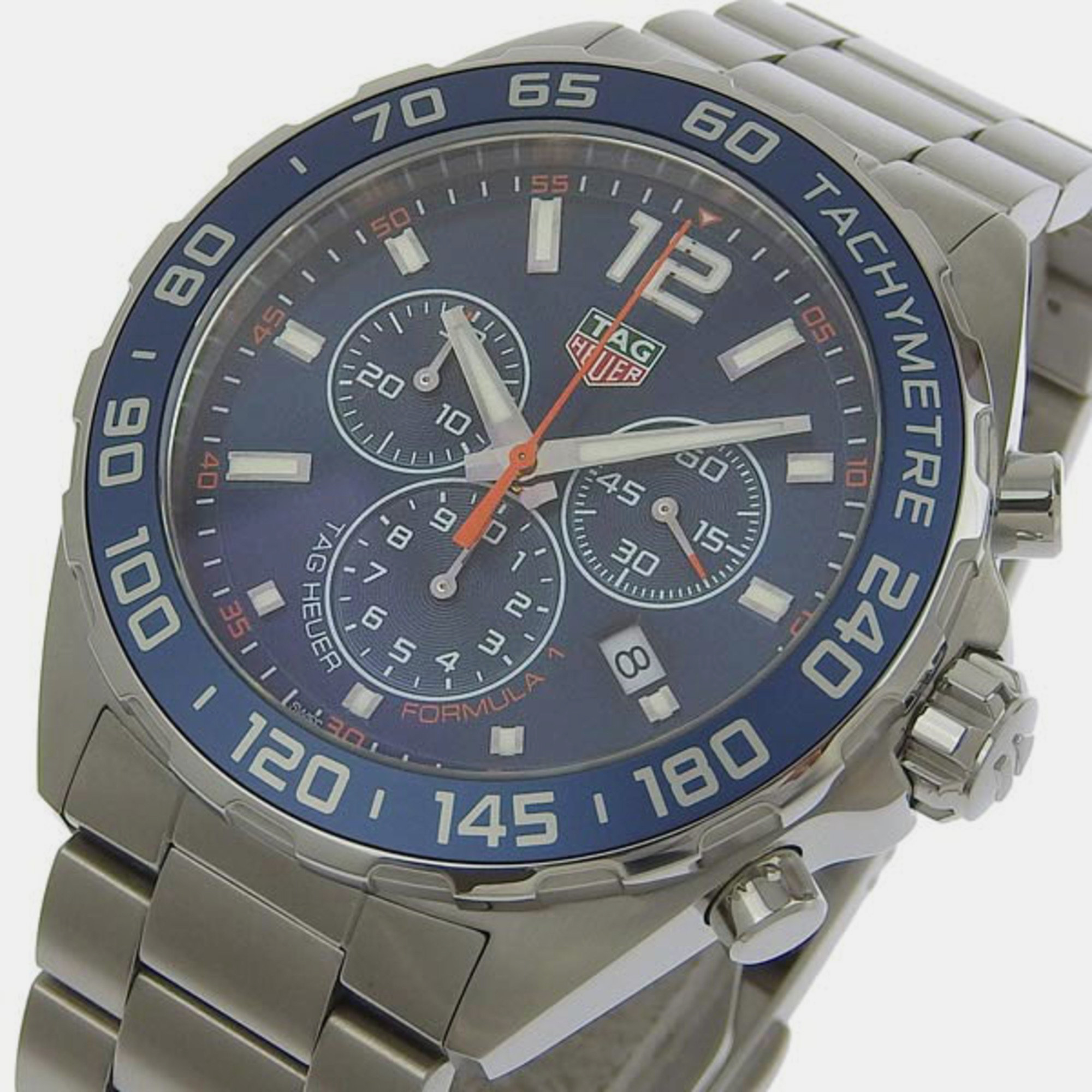 

Tag Heuer Blue Stainless Steel Formula 1 CAZ1014 Quartz Men's Wristwatch 43 mm