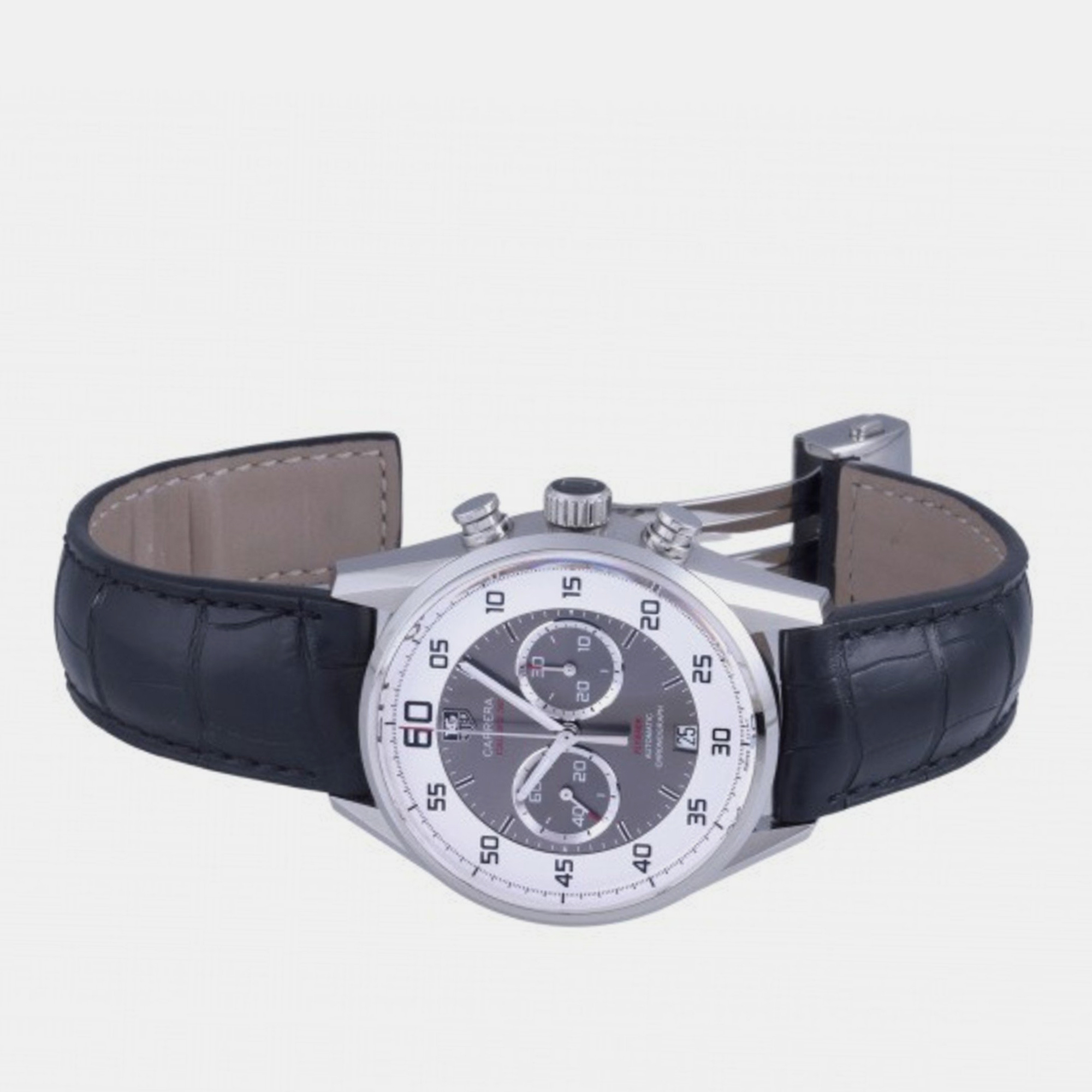 

Tag Heuer Grey Stainless Steel Carrera CAR2B11.FC6235 Automatic Men's Wristwatch 36 mm