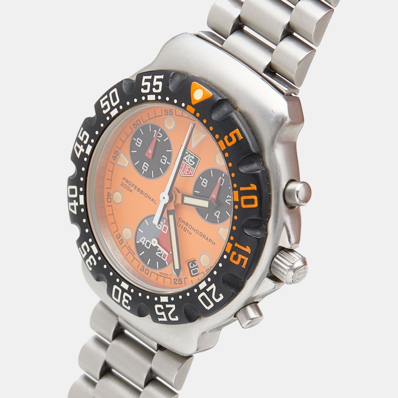 

TAG Heuer Orange Stainless Steel Formula, Silver