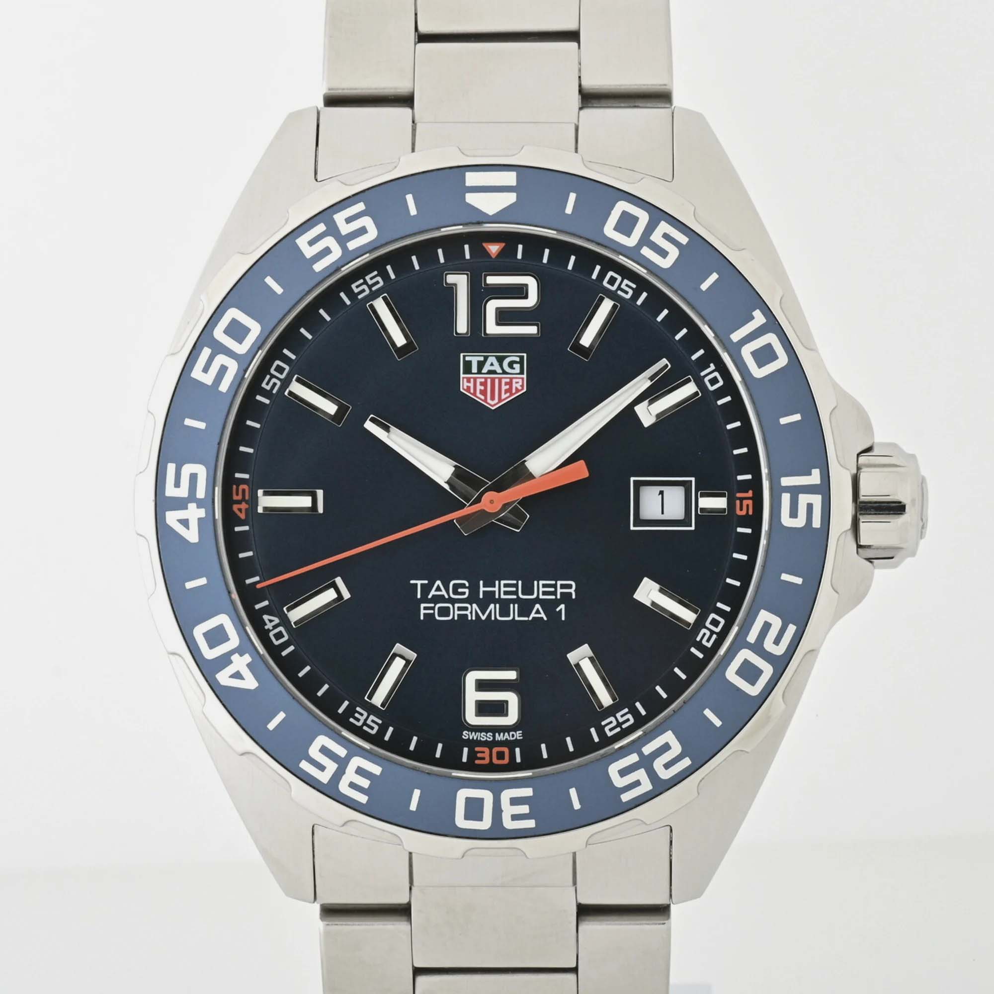 

Tag Heuer Blue Stainless Steel Formula 1 WAZ1010.BA0842 Quartz Men's Wristwatch 43 mm