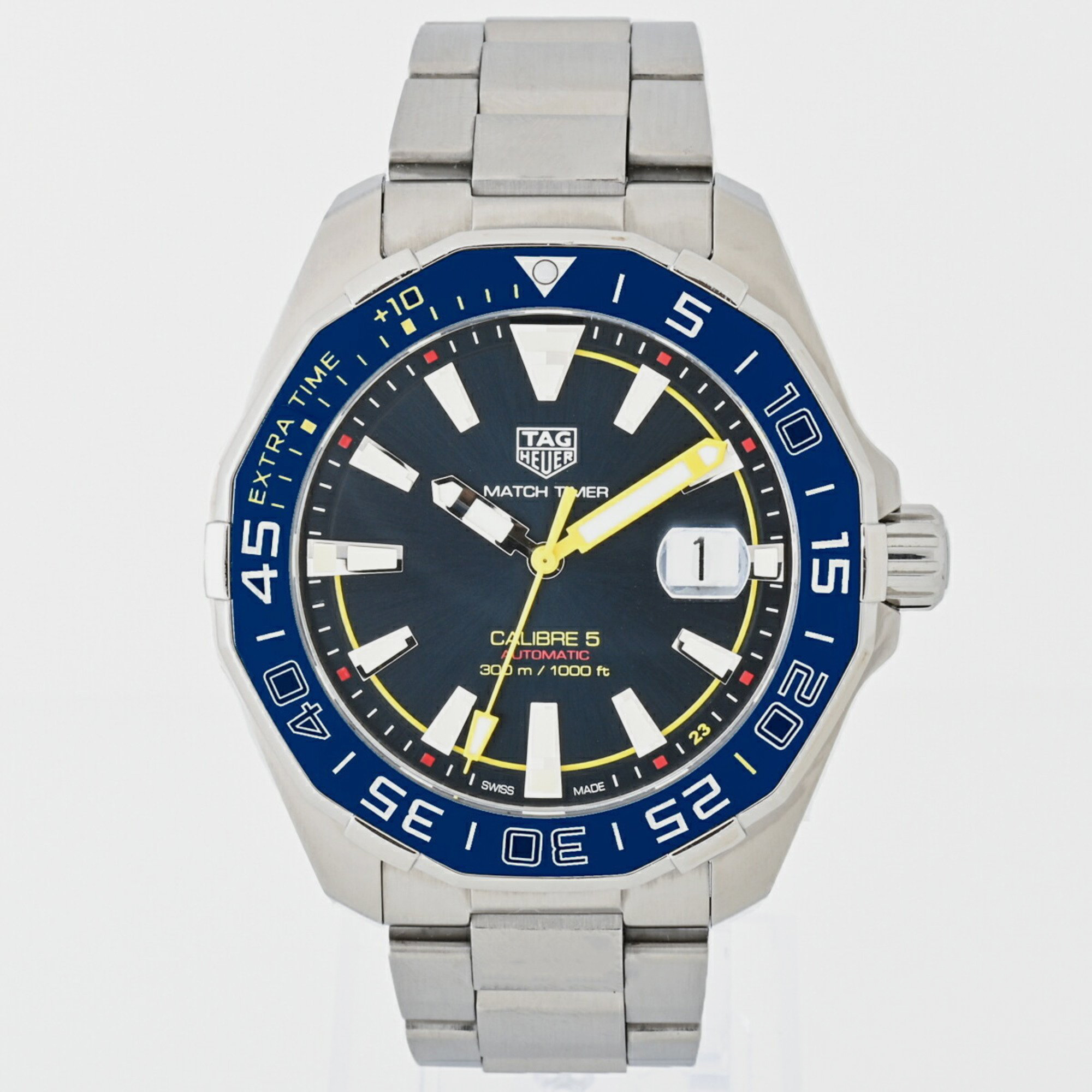 

Tag Heuer Blue Stainless Steel Aquaracer WAY201H.BA0927 Automatic Men's Wristwatch 43 mm