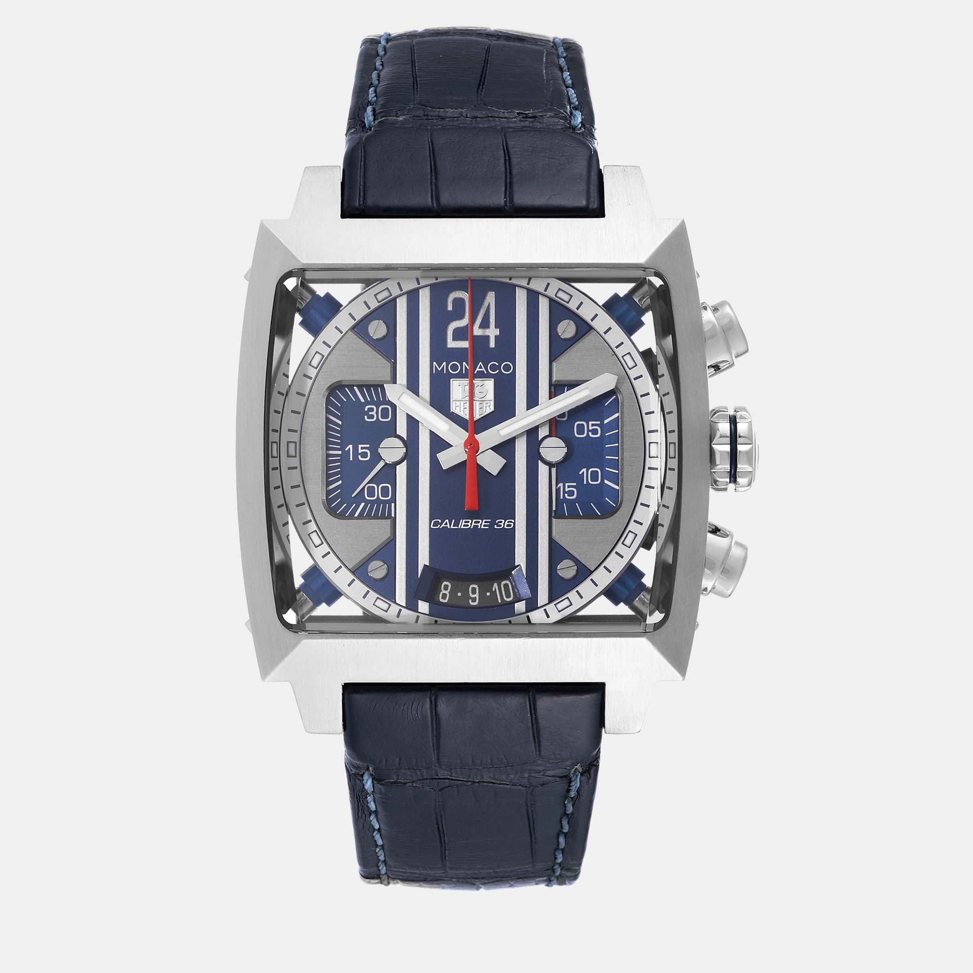 

Tag Heuer Blue Stainless Steel Monaco CAL5111 Automatic Men's Wristwatch 40.5 mm