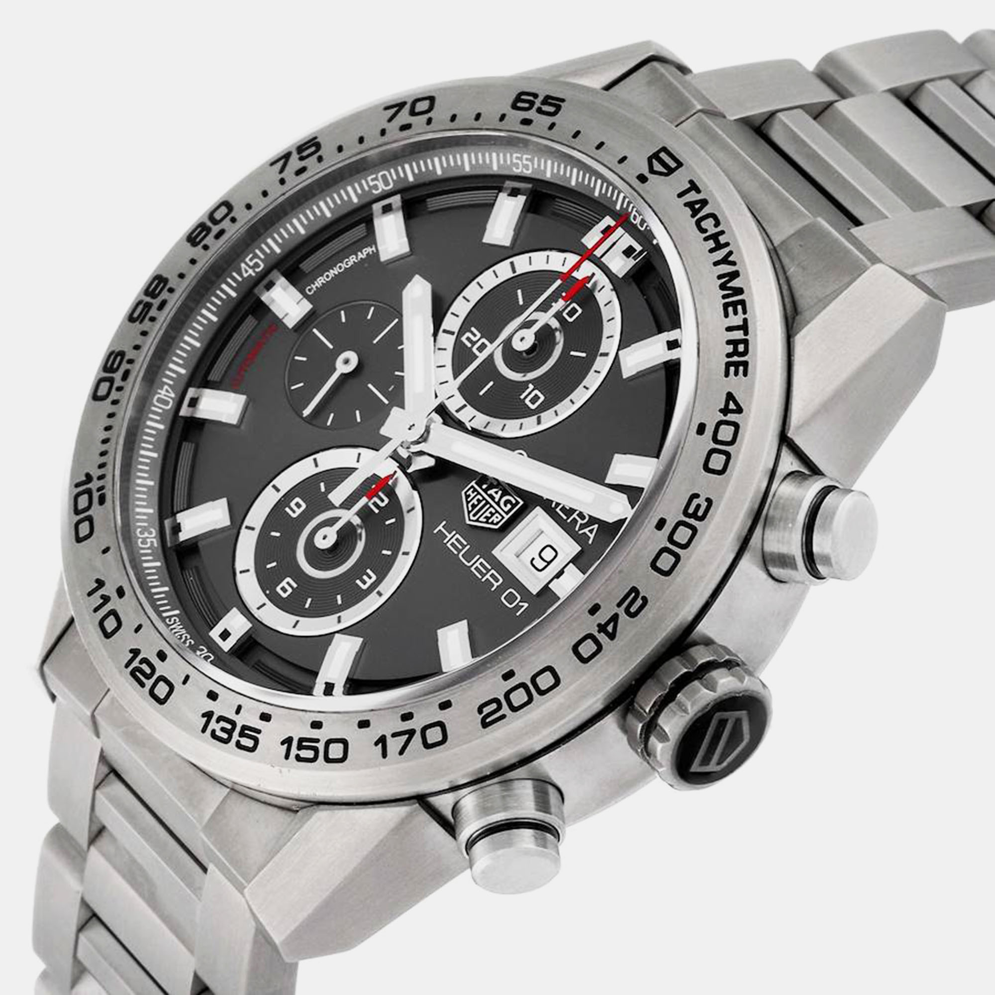 

Tag Heuer Grey Titanium Carrera CAR208Z Automatic Men's Wristwatch 43 mm