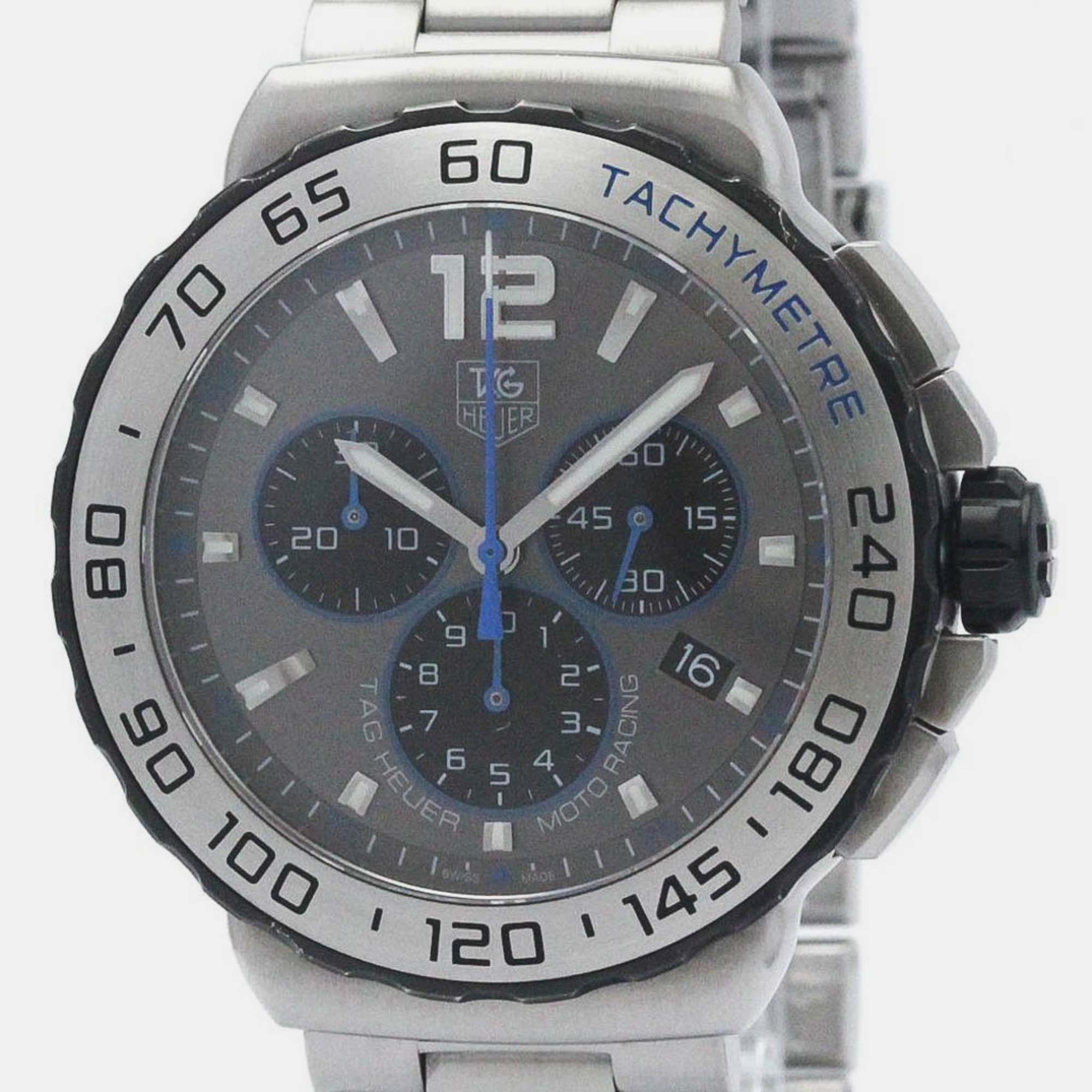 

Tag Heuer Grey Stainless Steel Formula 1 CAU1119 Quartz Men's Wristwatch 41 mm