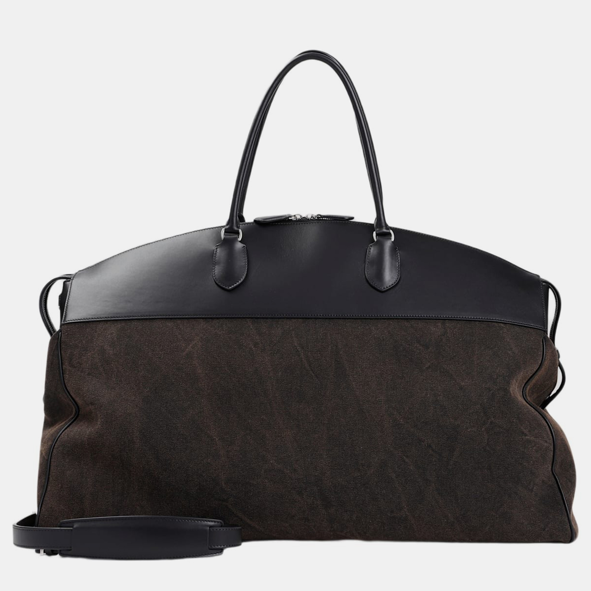 

The Row Brown/Black Leather  George Duffle Bag